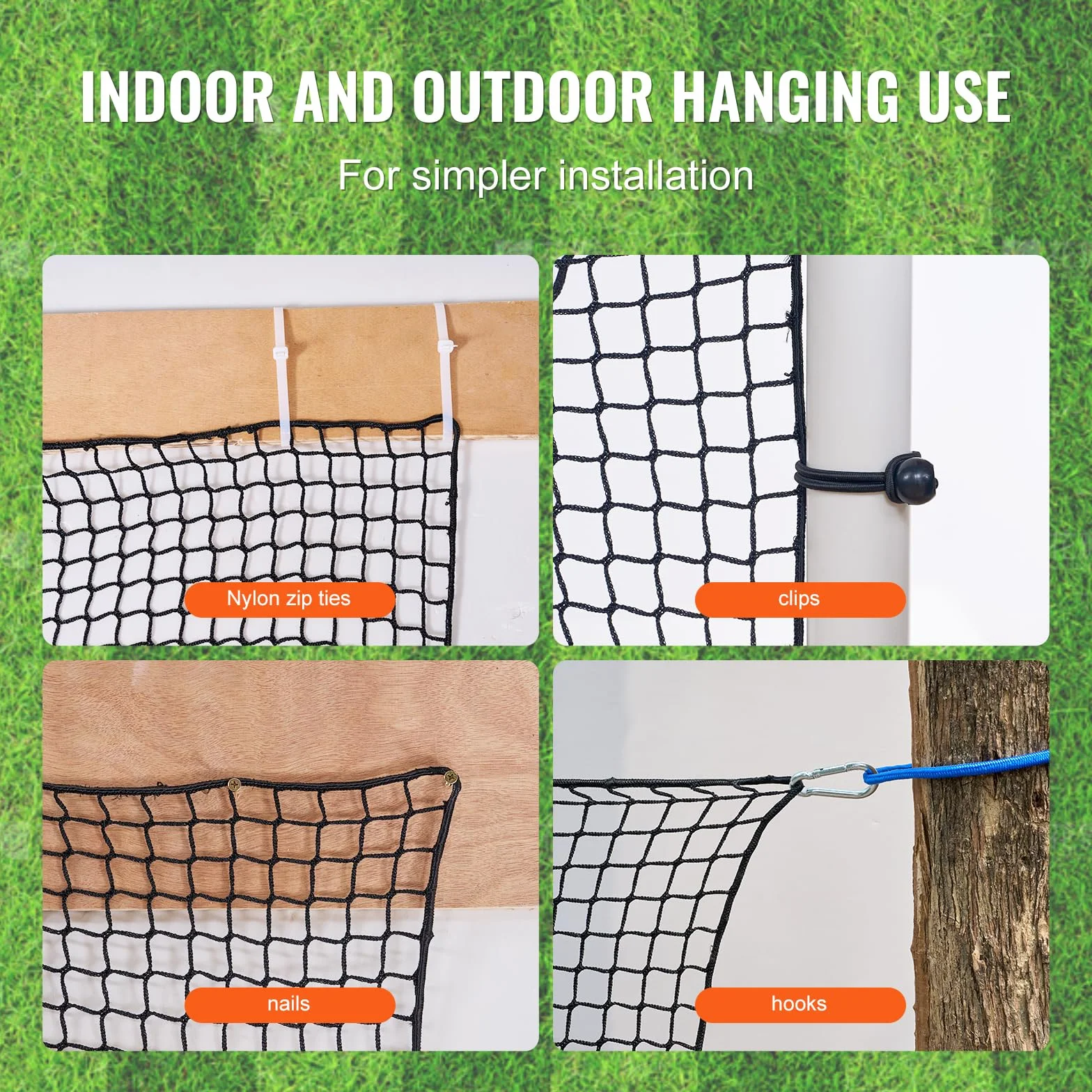 VEVOR Filet d'Entraînement au Golf 310x310 cm, Filet de Frappe en Nylon Robuste