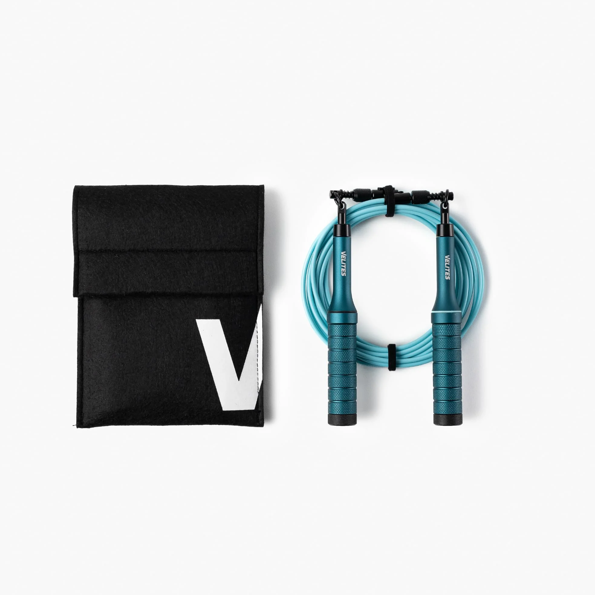 Velites Earth 2.0 Corde à sauter en aluminium aéronautique | Système avancé avec roulements et câble de 4 mm | Personnalisable avec des poids | Application d'entraînement incluse