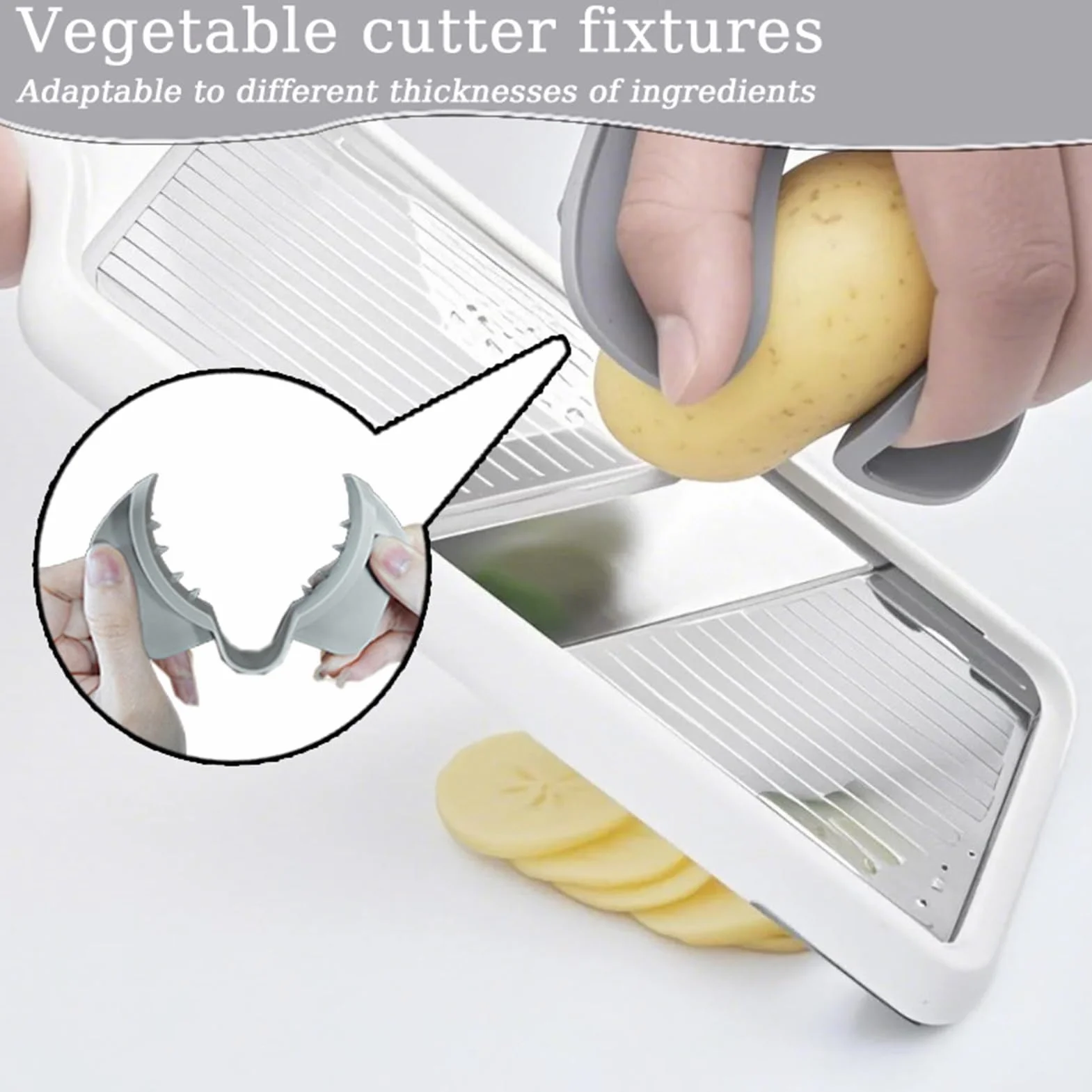 Protège-Doigts Pour Découpe Alimentaire, Protection Doigts Mandoline - Accessoires Cuisine Antidérapants Préparation Légumes