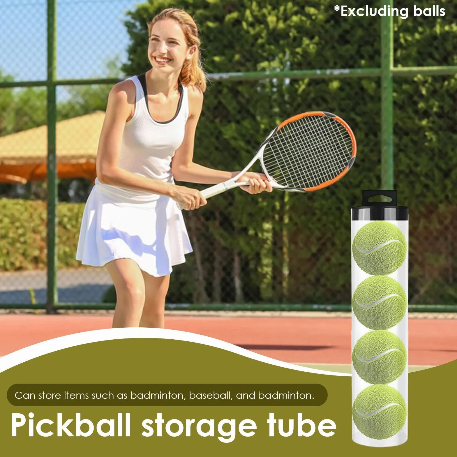 Cylindre de Balle de Tennis, conteneur de Balle de Tennis,Économiseur de Balle de Tennis Transparent - Conteneur de Stockage de balles, Accessoires de Sport pour balles de Tennis, balles de