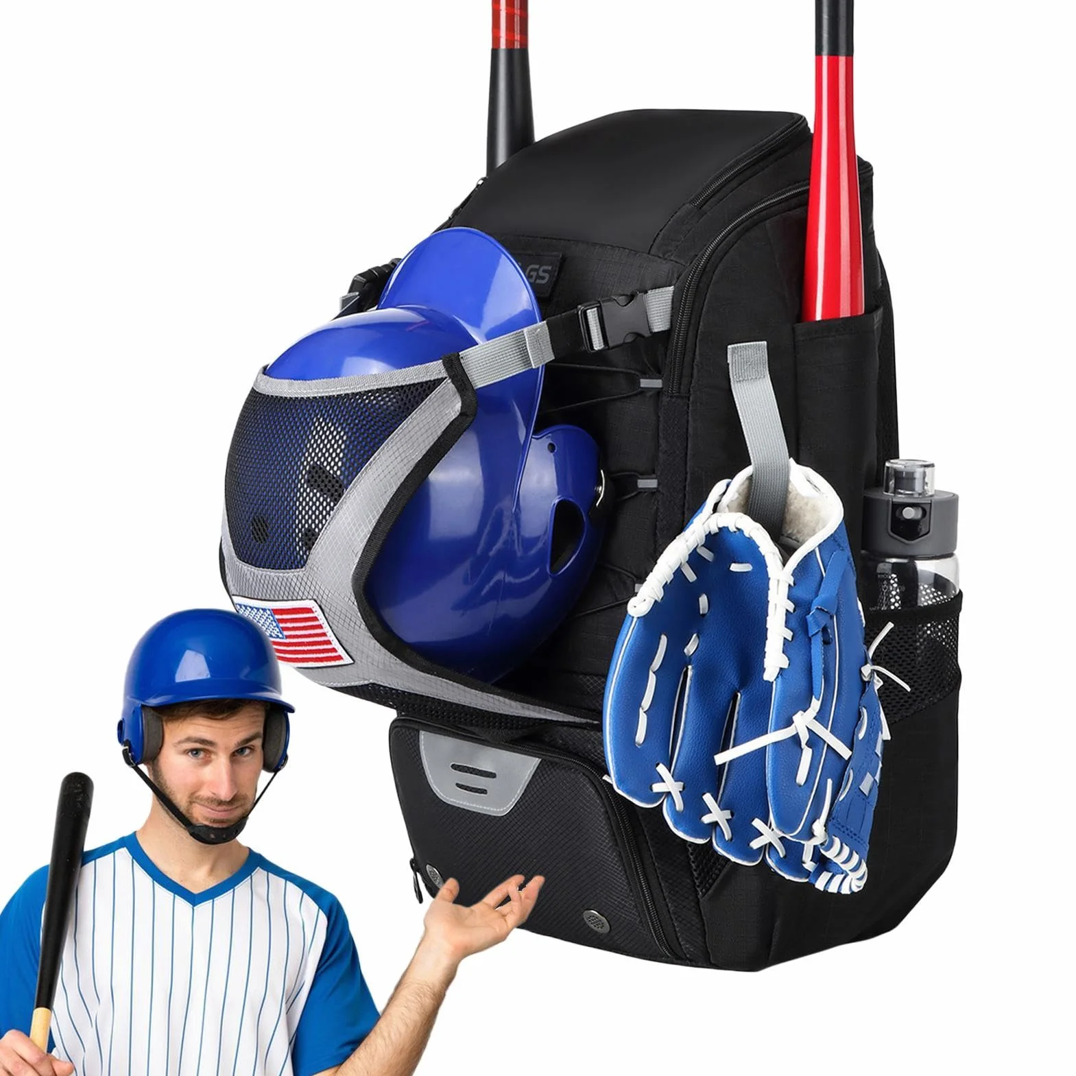 Sac à dos pour batte de baseball – Équipement de baseball pour jeunes et enfants