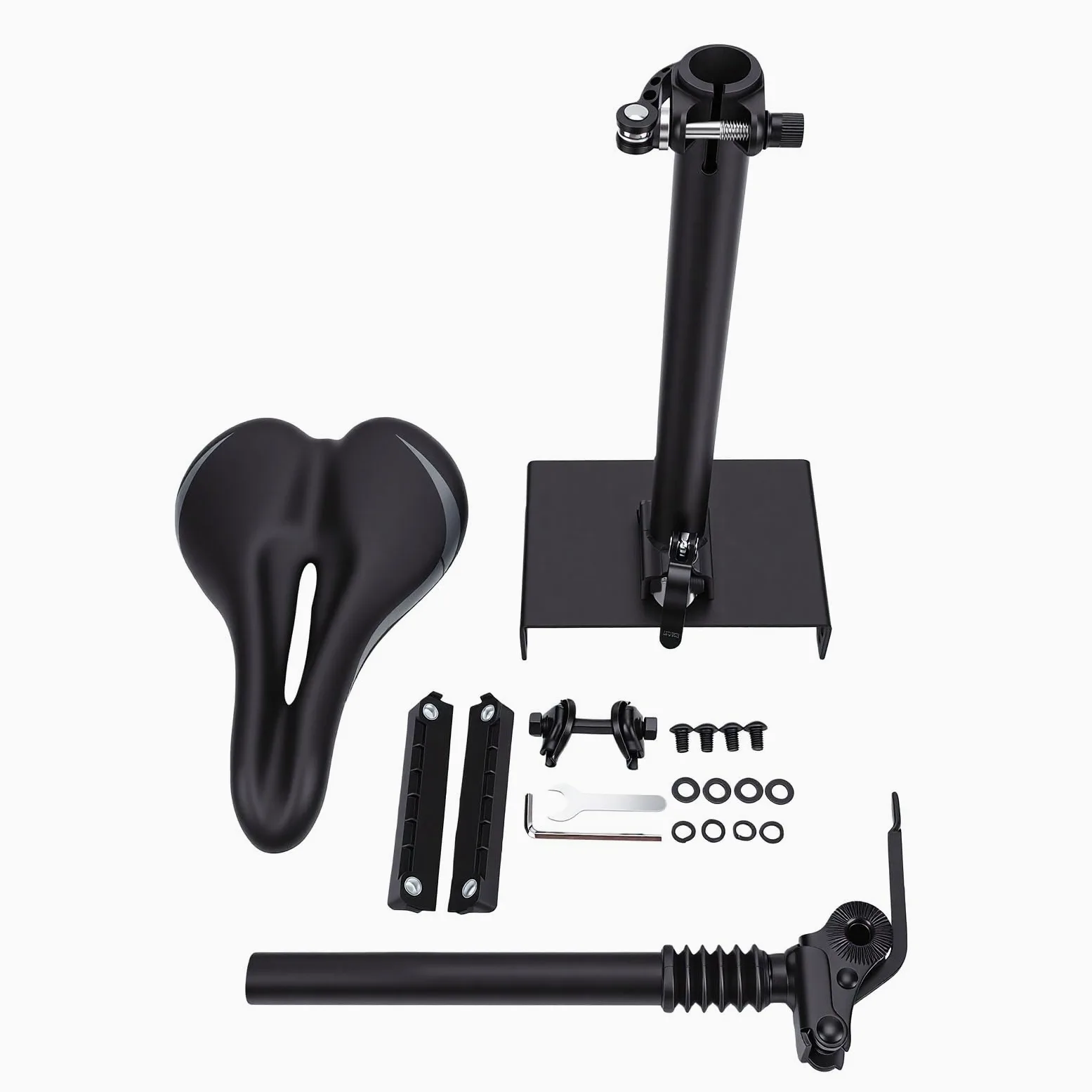 Siège de Scooter électrique G30, Hauteur Réglable, Coussin Confortable, Fixation du Siège, Accessoires D'installation Facile pour Adultes, Alliage D'aluminium et Acier Noir