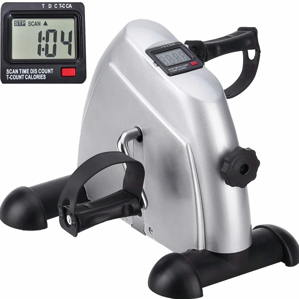 Mini Vélo d'Appartement, Pédales de Rééducation, Vélo d'Exercice Bras Jambe Compact, Écran LCD Résistance Réglable