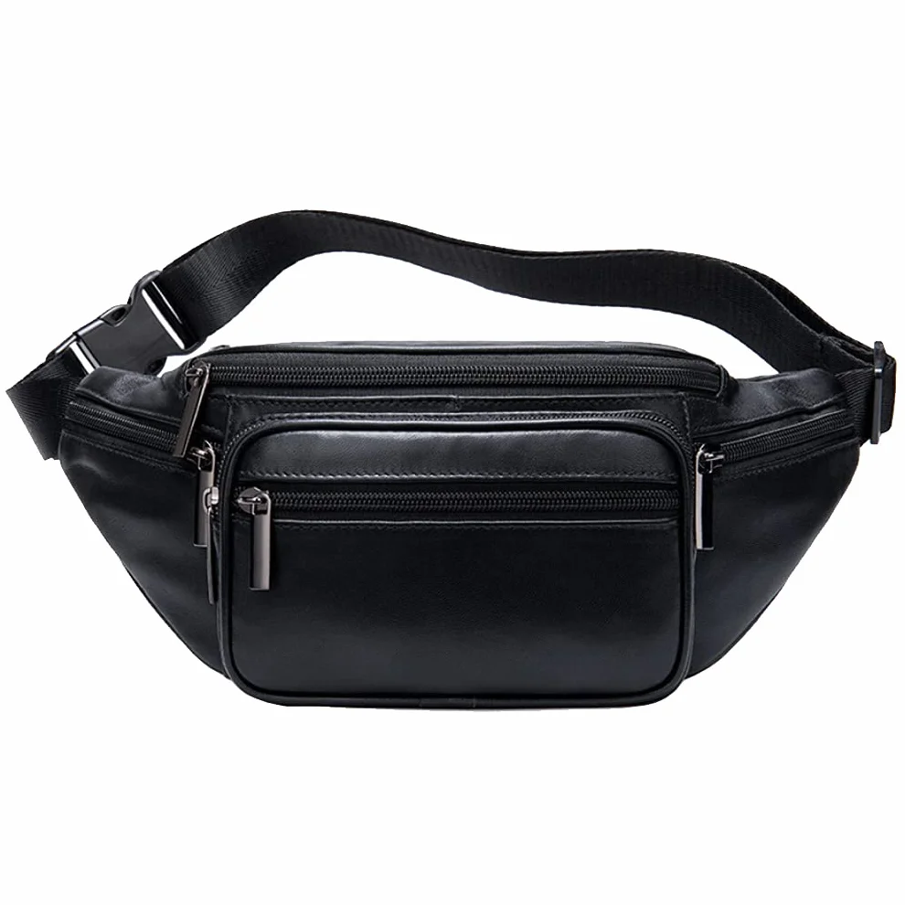 Sac Banane en Cuir pour Homme Femme Voyage Course Randonnée Camping