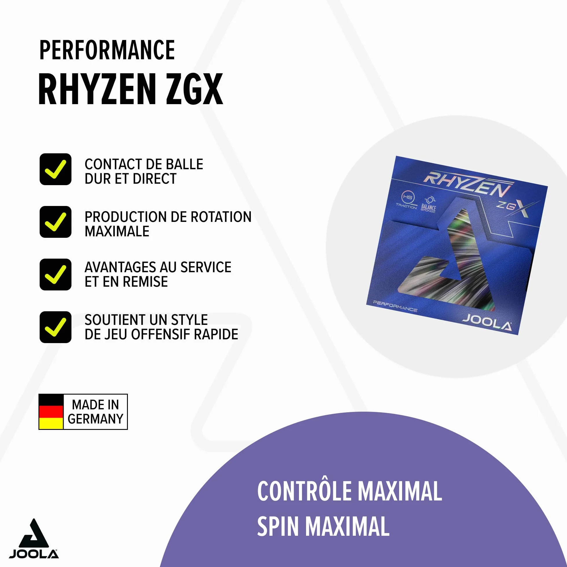 JOOLA RHYZEN ZGX Max Caoutchouc Accessoires, Adultes Unisexe