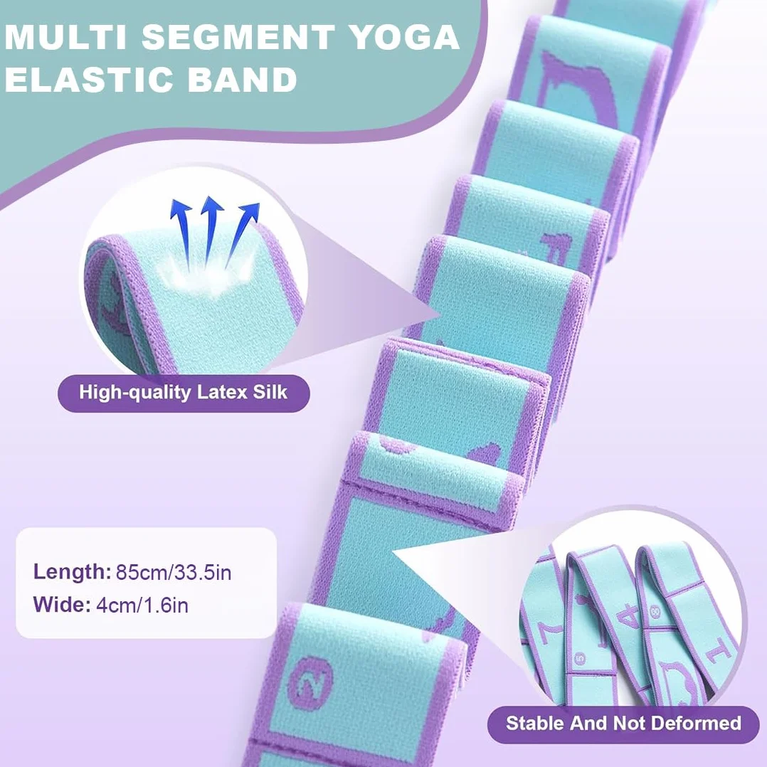 Élastique Musculation 8 Niveaux de Forces Bande Sport Fitness Yoga Pilates