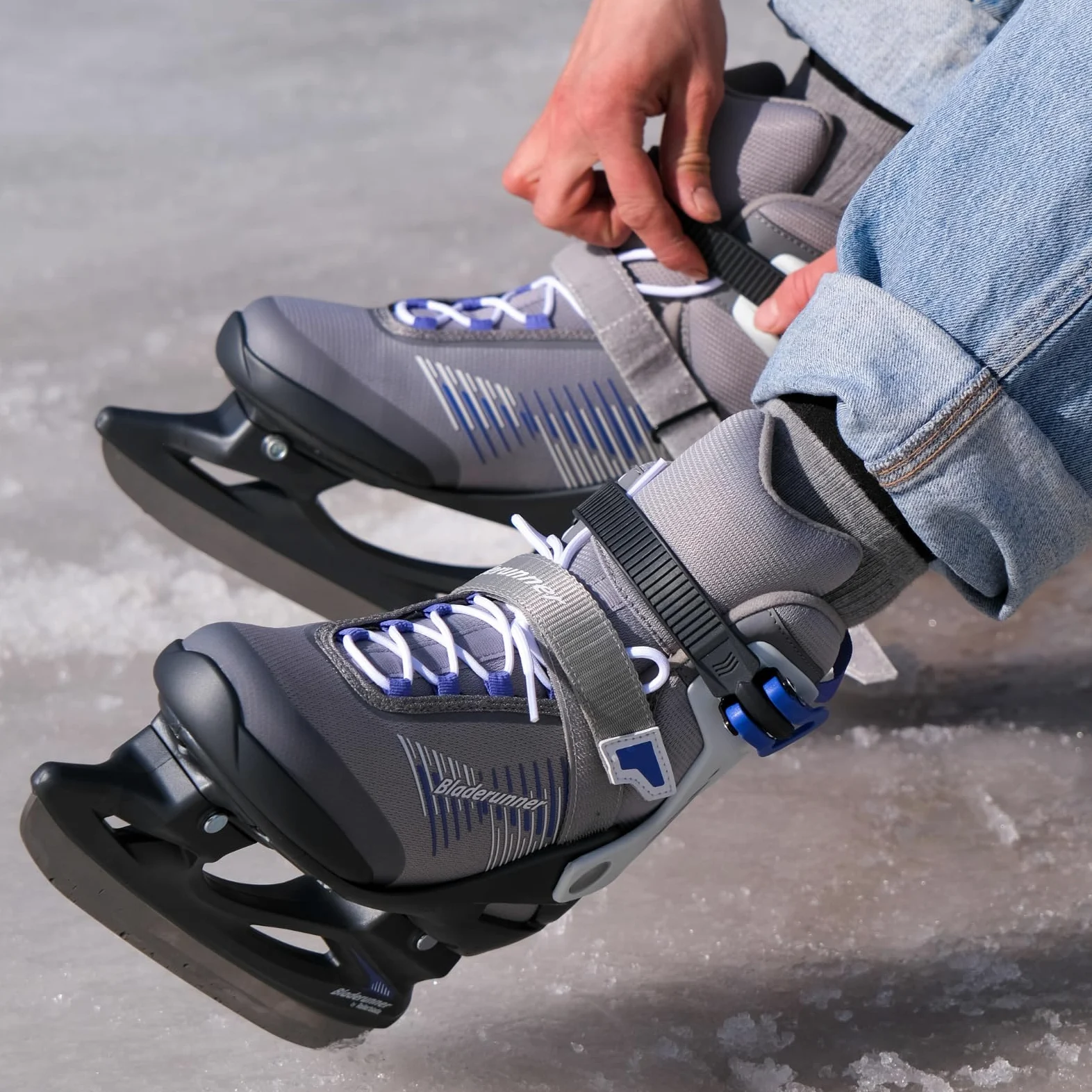 Bladerunner Igniter Ice W Patins à Glace, Femme, Argent/Bleu, 41