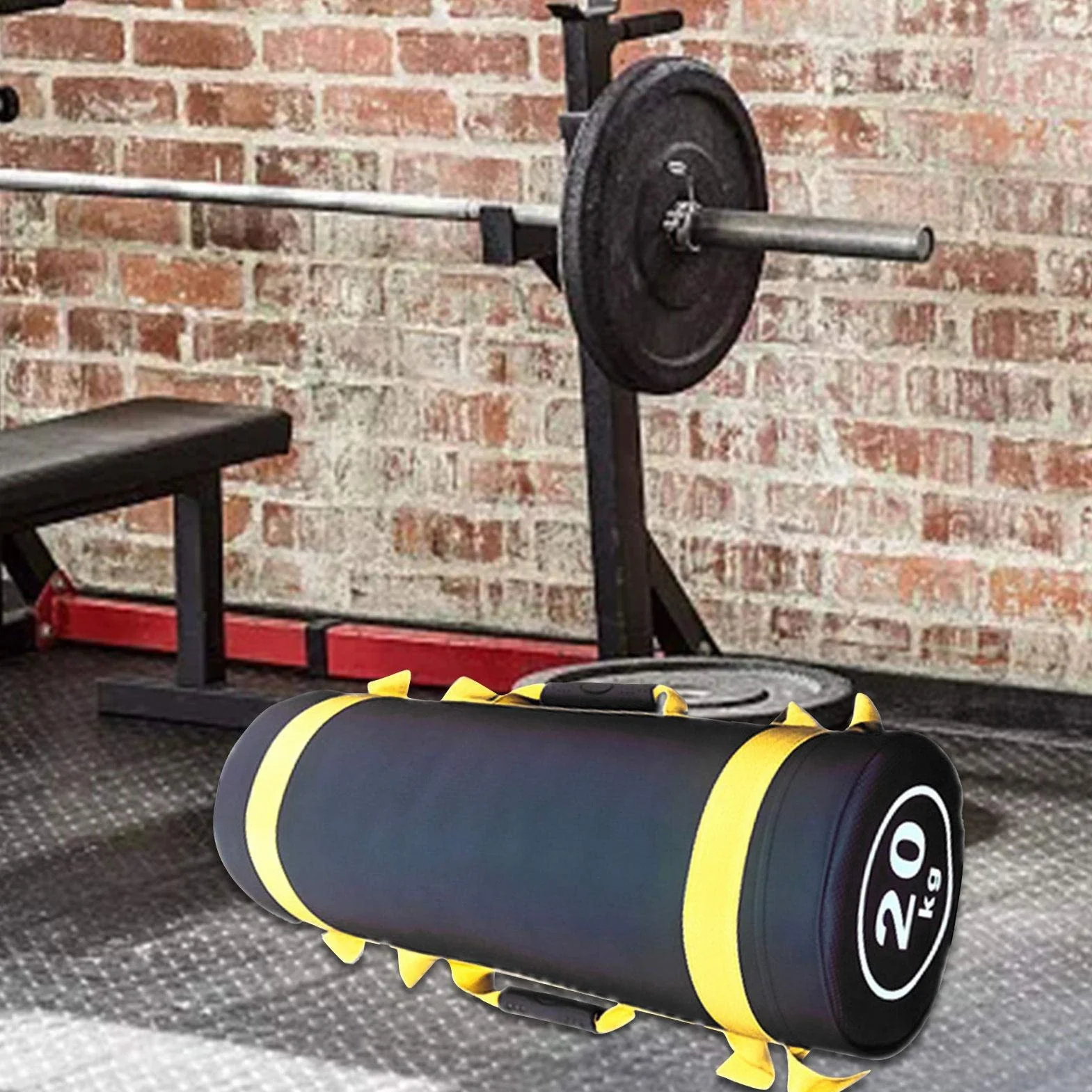 Sac Sable Fitness 20KG Réglable avec Poignées pour Haltérophilie Crossfit