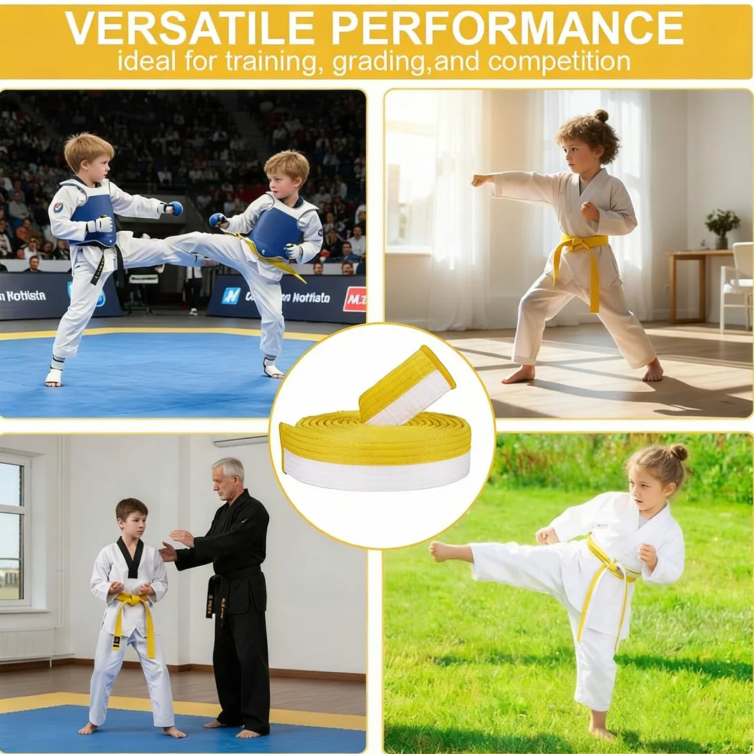 Ceintures d'Arts Martiaux Taekwondo Judo 180CM Professionnelle Accessoire Sport Combat