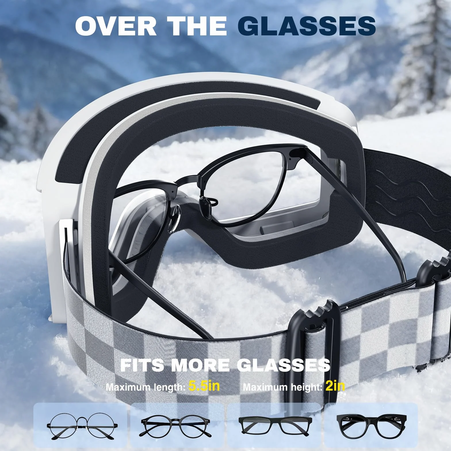 Kit de Lunettes de Ski Magnétique avec 2 Écrans Détachables, Design Torique, Anti-UV, Anti-buée