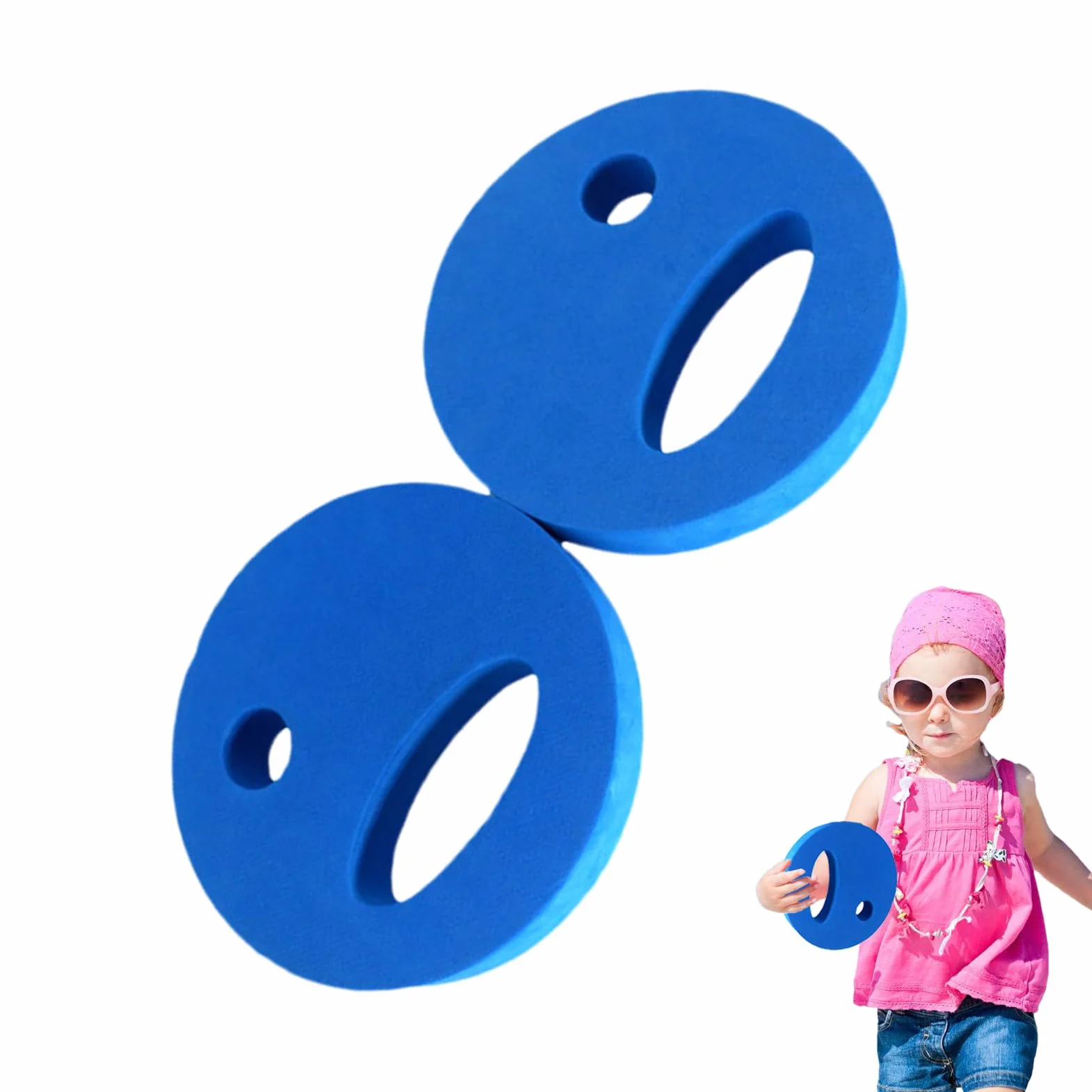 Lot de 2 disques d'exercice aquatiques en mousse EVA, accessoires d'entraînement de résistance aquatique, équipement d'aérobic de natation pour débutants