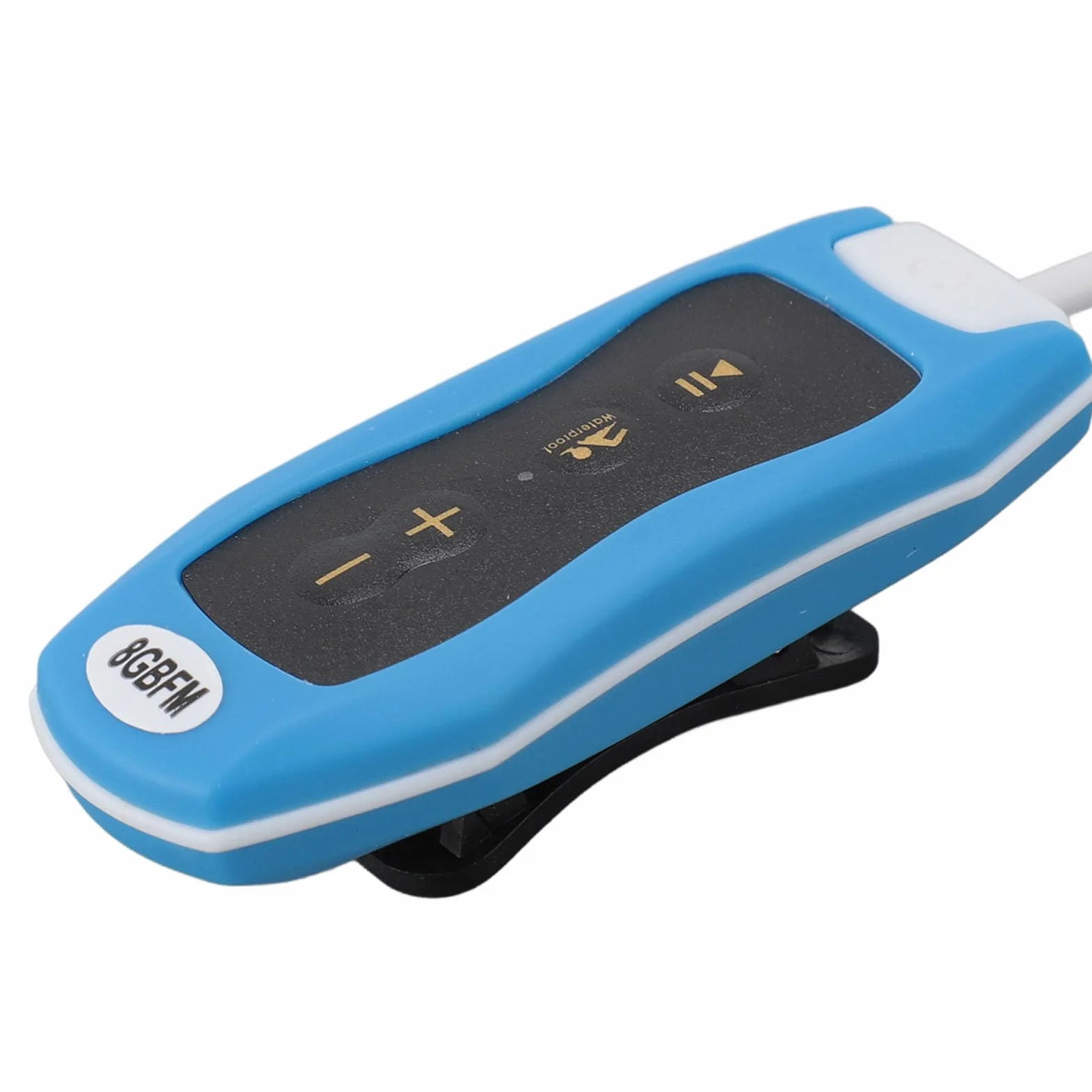 Elprico Lecteur MP3 Etanche Mémoire 8 Go IPX8 USB 2.0 Rechargeable Bleu