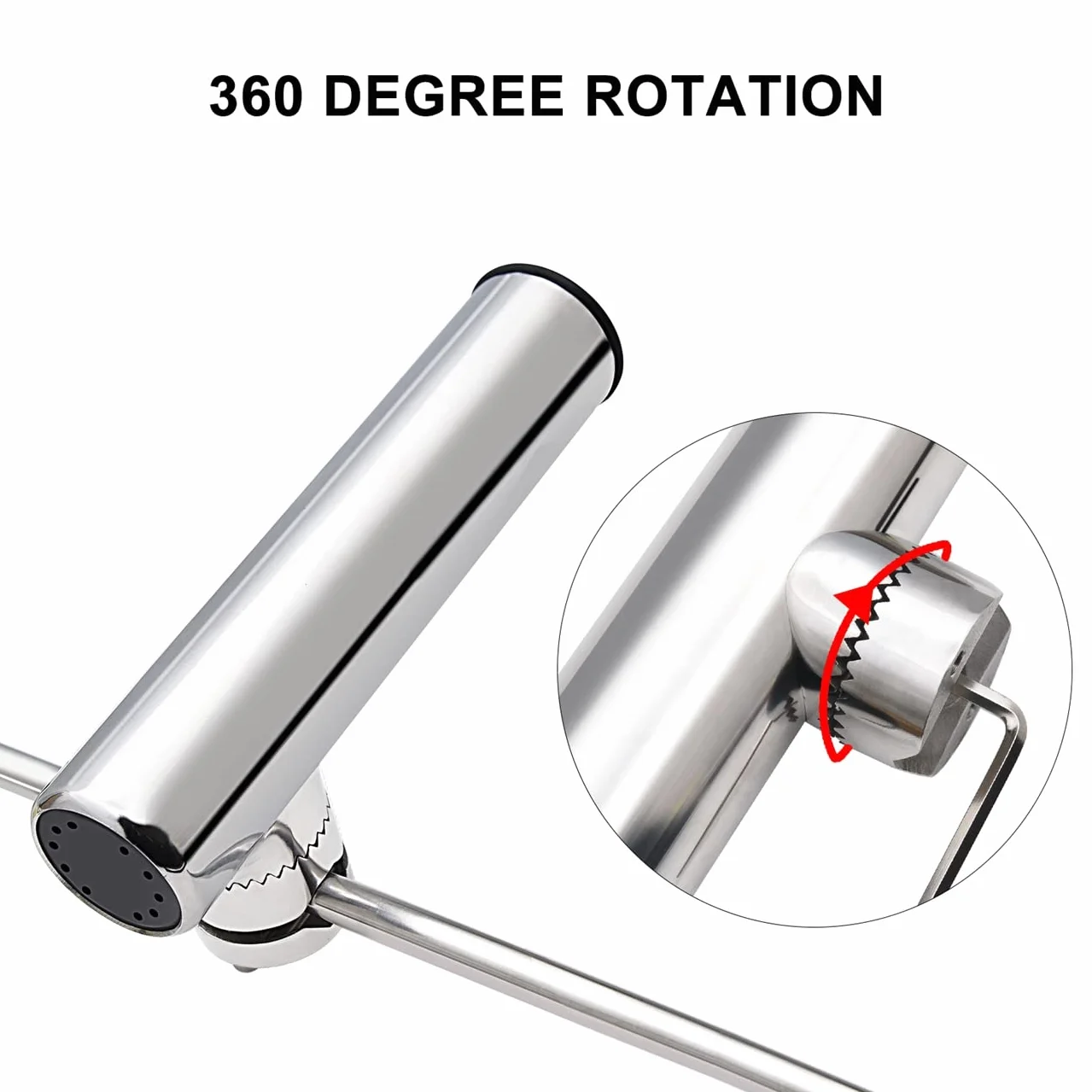 KAOLALI Porte Canne INOX Support Canne à Pêche Bateaux Yachts Rails 22-26 mm