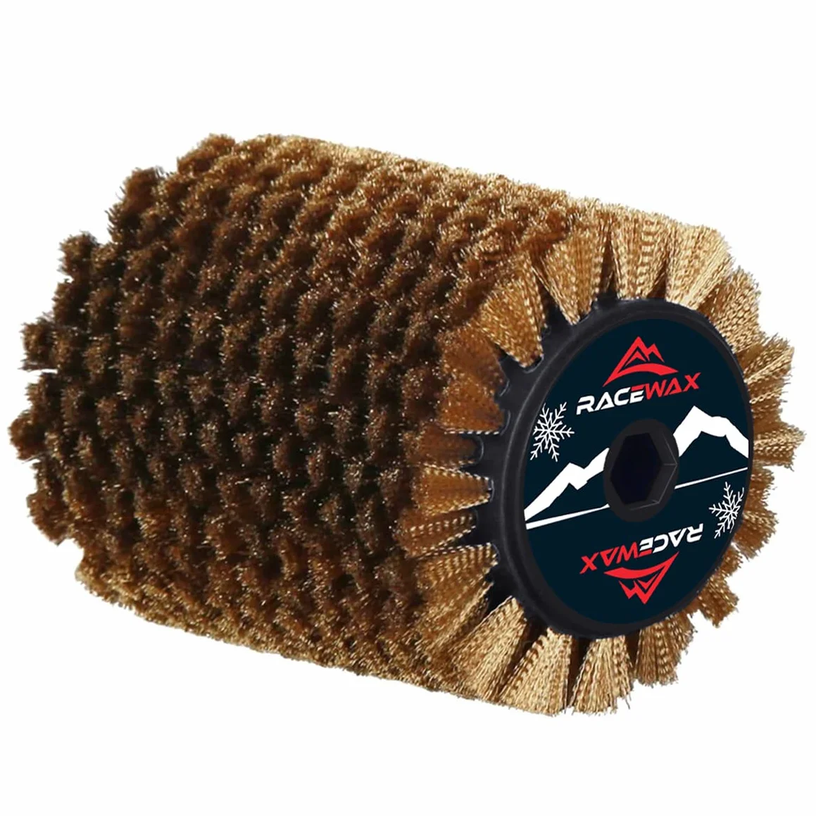 RaceWax Roto Lot de brosses en nylon crin de cheval cuivre brosse rotative 100mm SpeedStick