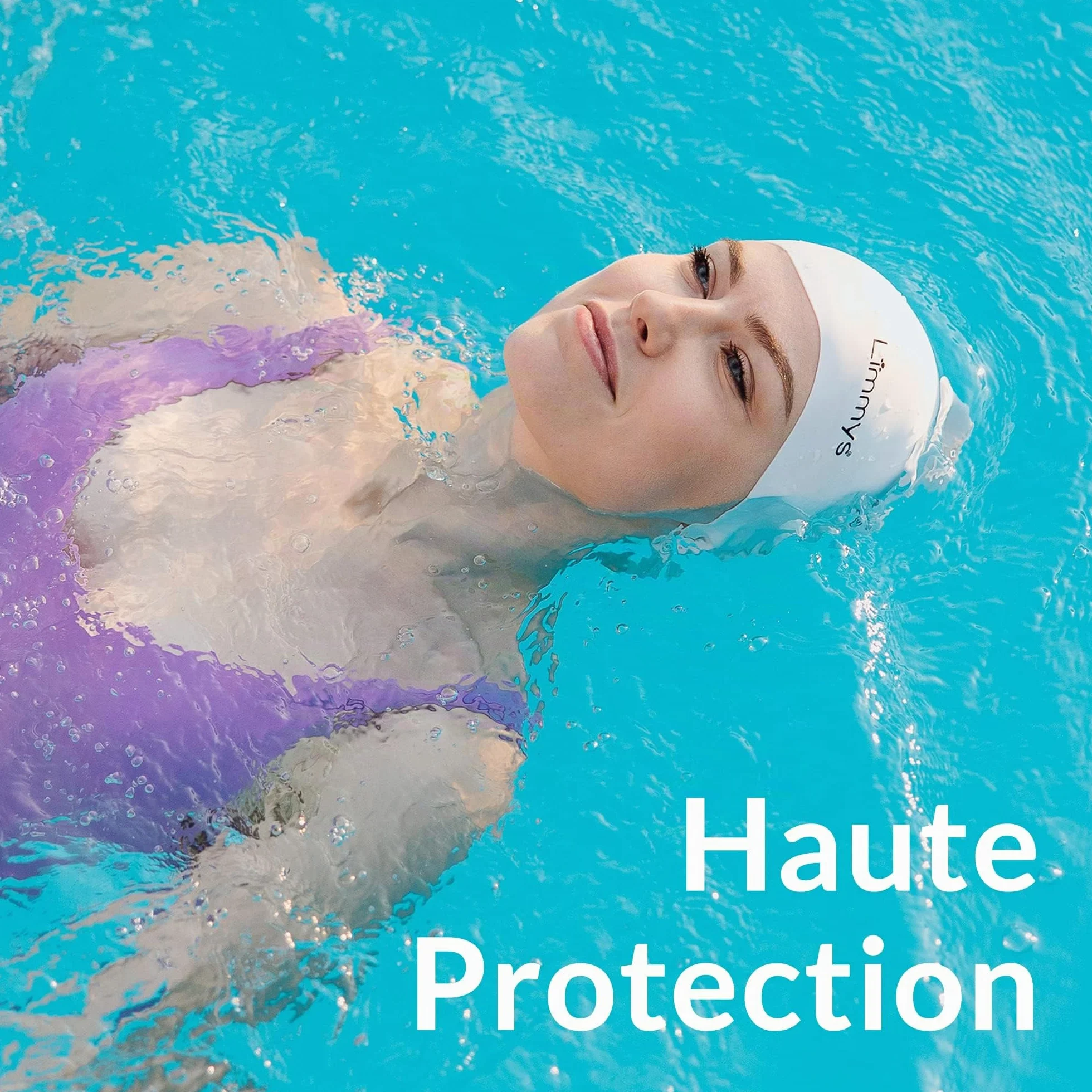 Limmys Bonnet de Natation en Silicone pour Adultes – Souple Extensible Résistant au Chlore