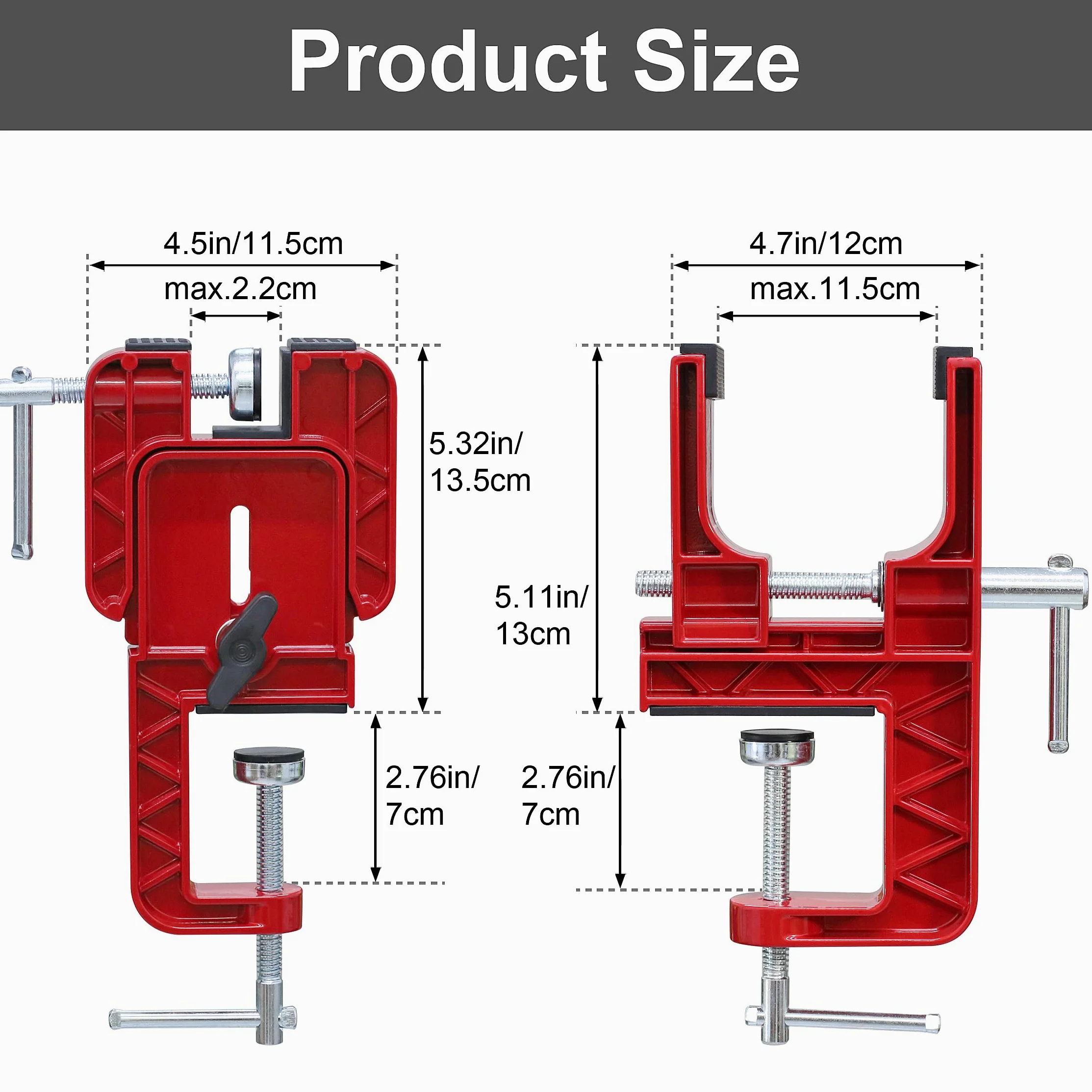 WITHLENT Support de Ski – Alpine Ski Vise Pro pour Le réglage du Ski et la Croissance, Angle et Hauteur réglables Durable et Stable – Ouverture de mâchoires jusqu'à 105 mm