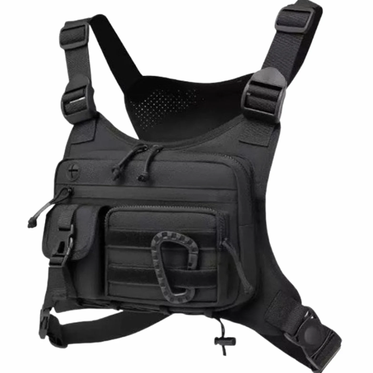 GAESHOW Sac de poitrine tactique pour homme, réglable, fonctionnel, pour hommes et femmes, imperméable, sac de poitrine portable pour les entraînements en plein air, le cyclisme, la randonnée et le