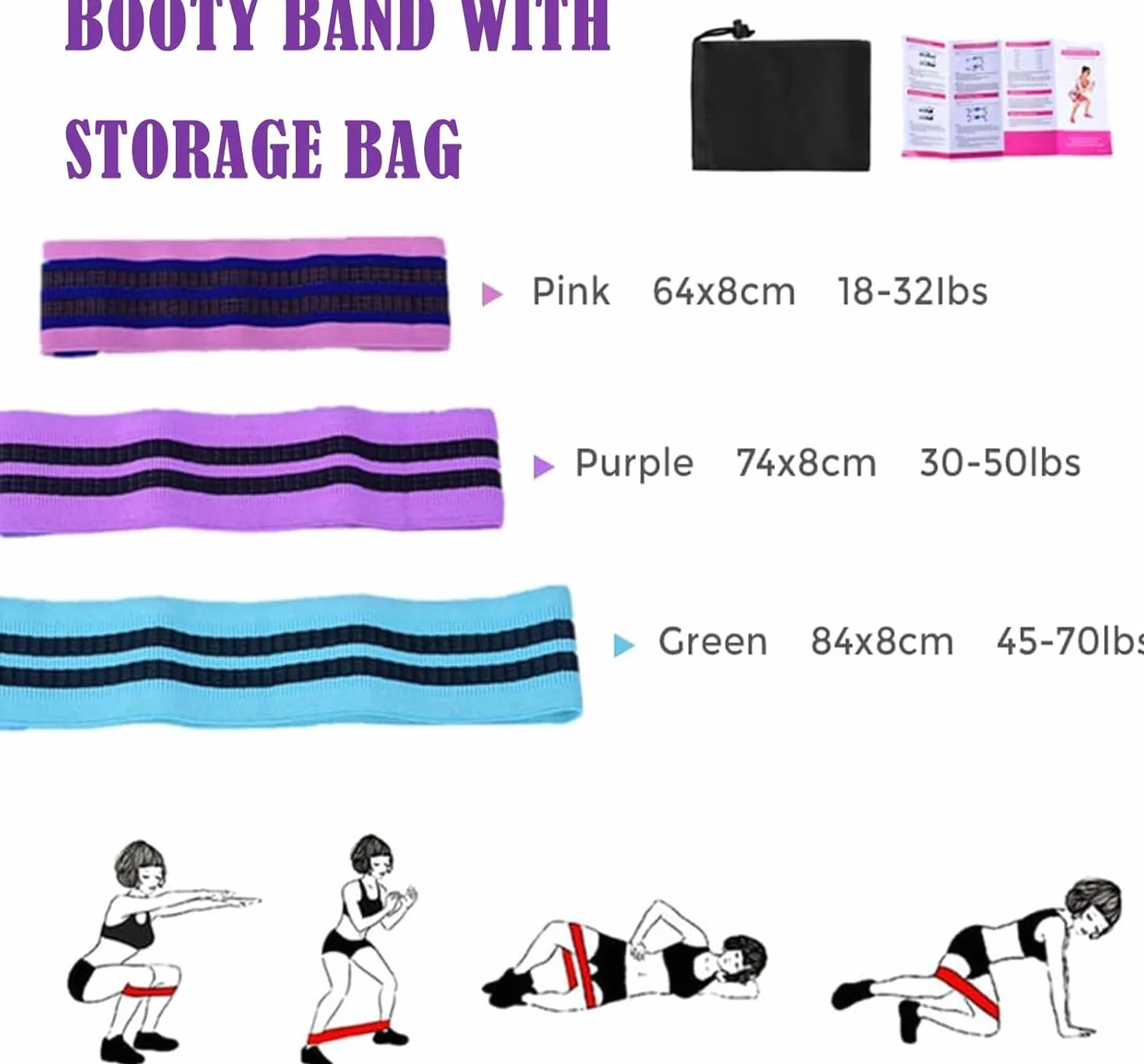 Kit Pilates 15 Pièces Bandes de Résistance Anneau de Roue