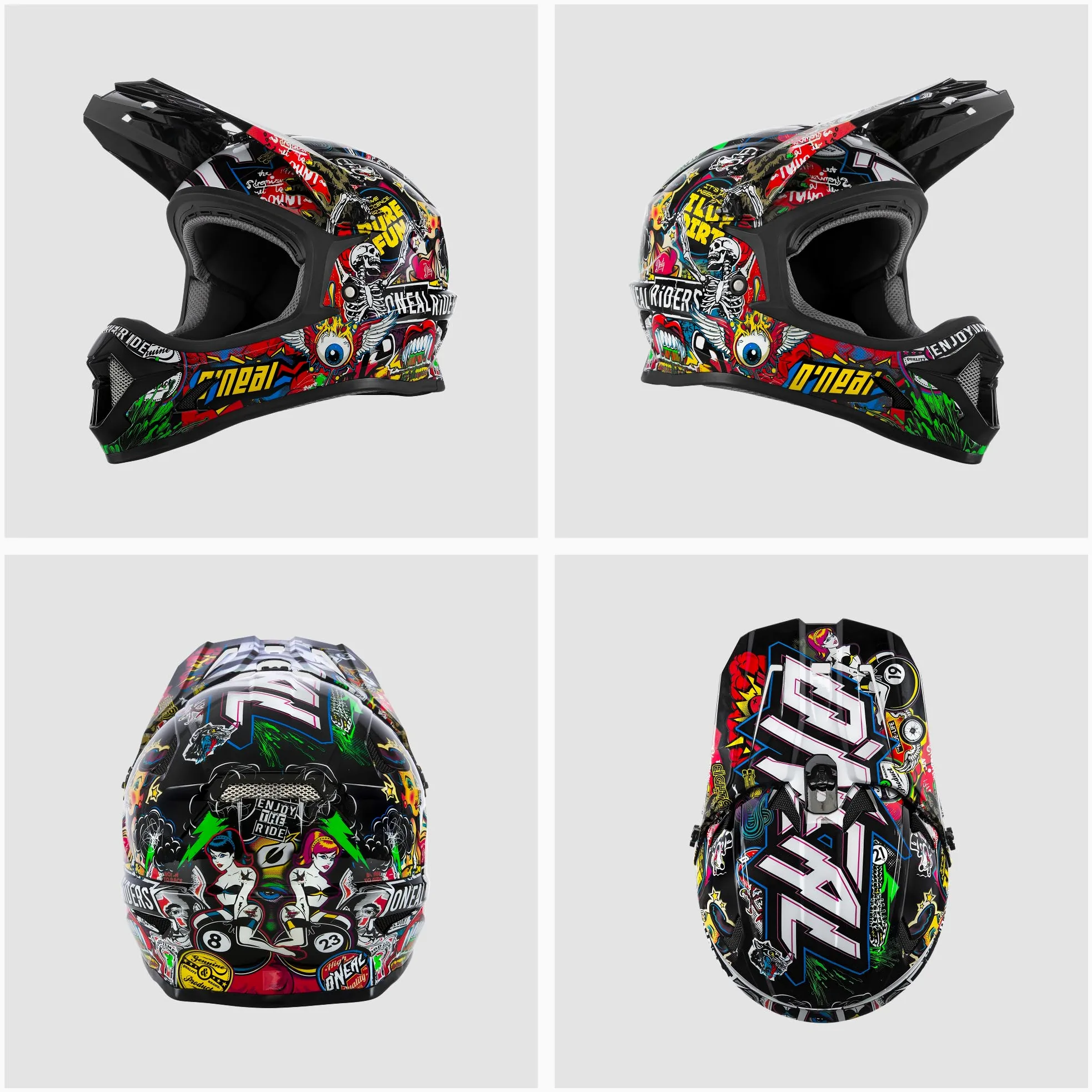 O'NEAL | Casque de vélo de Montagne | Enfants | VTT Downhill | Coque en ABS, aérations pour Une Ventilation et Un Refroidissement optimaux, Norme de sécurité EN1078 | Casque Sonus Youth