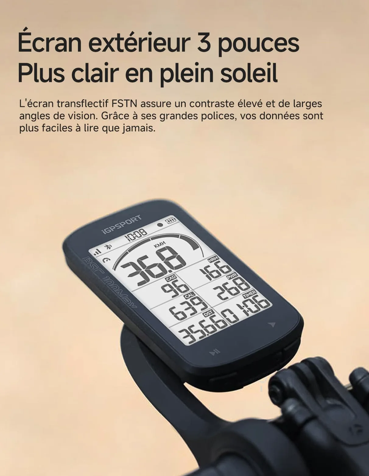 iGPSPORT BSC100MAX Compteur Velo sans Fil et CAD70 Capteur de Cadence