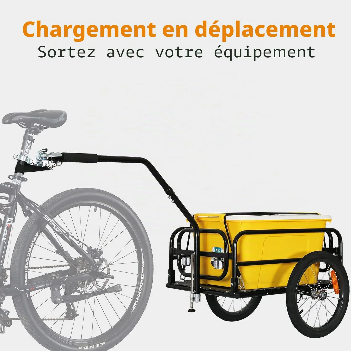 Tiggo City Porter Remorque de vélo pliable 2 en 1 transporteur