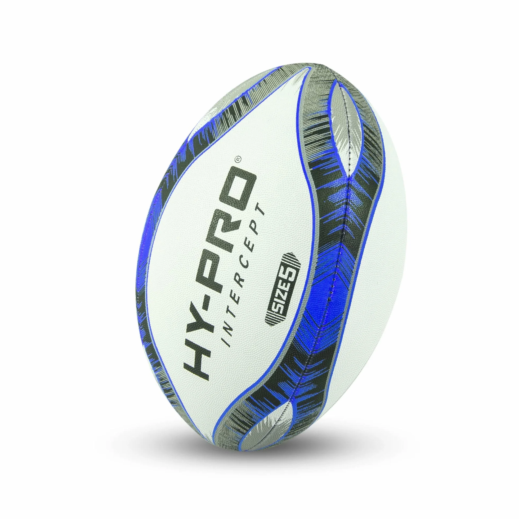 Hy-Pro Intercept Ballon de Rugby Taille 5 Caoutchouc Surface à Picots Entraînement Durable