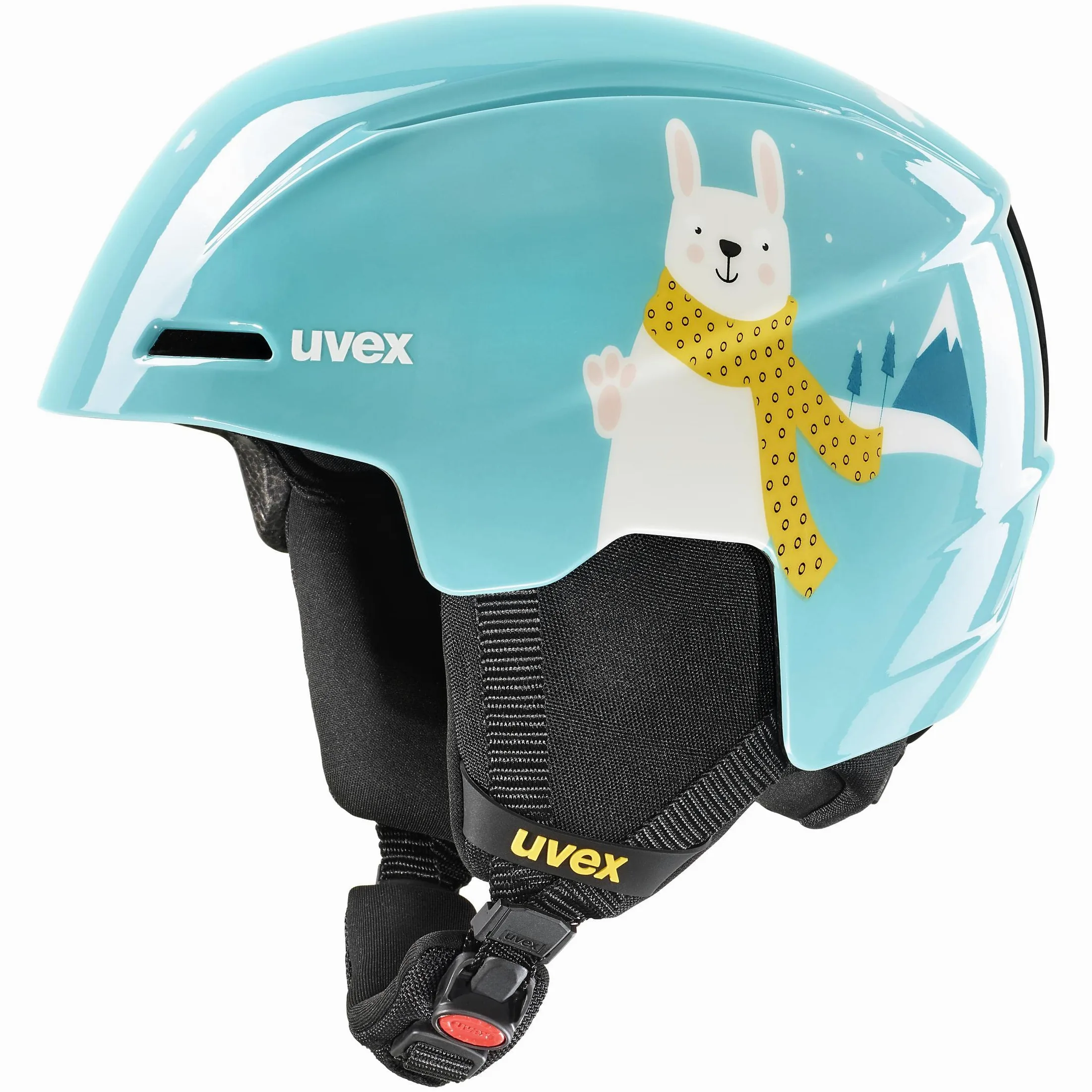 uvex viti, Casque de Ski, Enfant Unisexe, Turquoise Rabbit, 51-55 cm