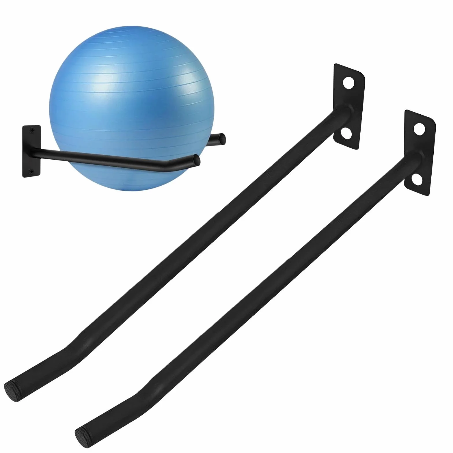 Lot de 2 supports muraux pour ballons de stabilité, accessoires de rangement pour équipement de fitness