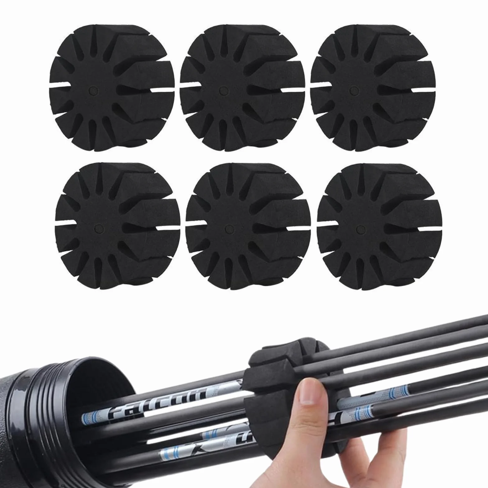 DEWIN Flèche Rack Durable EVA Mousse Ronde Séparateur Porte Chasse Extérieure Archery Accessory 6 Pcs