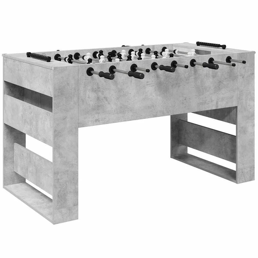 vidaXL Table de Foosball Gris Béton 146,5 x 74 x 85 cm, Table de Baby-Foot rectangulaire Moderne, idéale pour Vos soirées en Famille, résistante et Parfaite pour s'amuser à l'intérieur