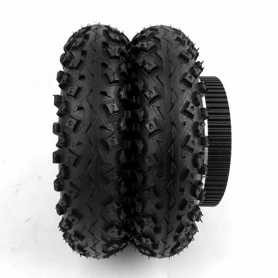 Pneu tout-terrain gonflé à double roues 200x50 de 8 pouces avec poulie 5M 72 dents pour planche à roulettes tout Terrain à entraînement par courroie