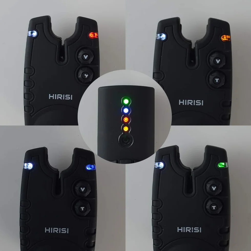 Hirisi Tackle Alarmes pour pêche à la carpe avec récepteur et balançoires dans un étui de protection