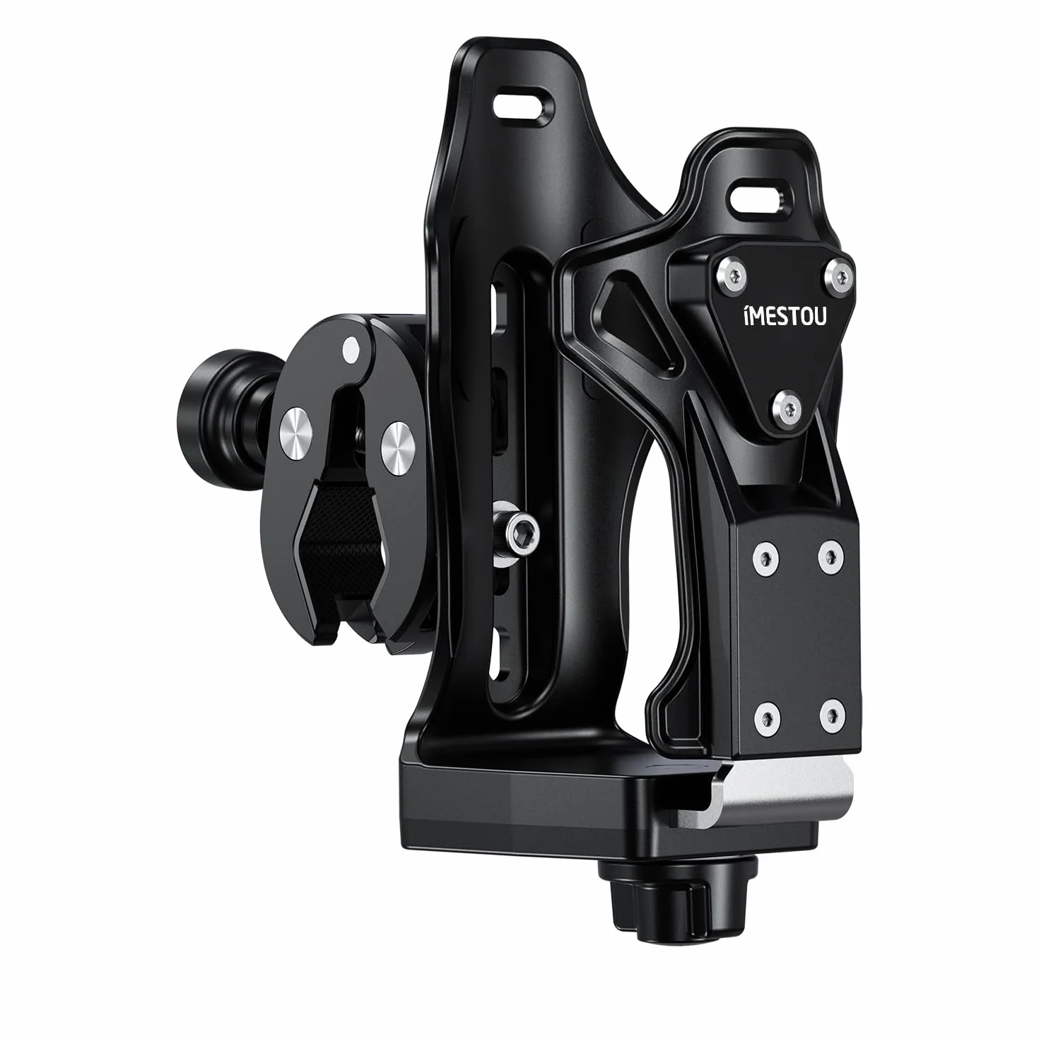 iMESTOU Porte-gobelet Antivol pour Moto ATV, Porte-Bouteille d'eau 50-90 mm, Pince Métallique 12,7-33 mm pour Vélo Scooter