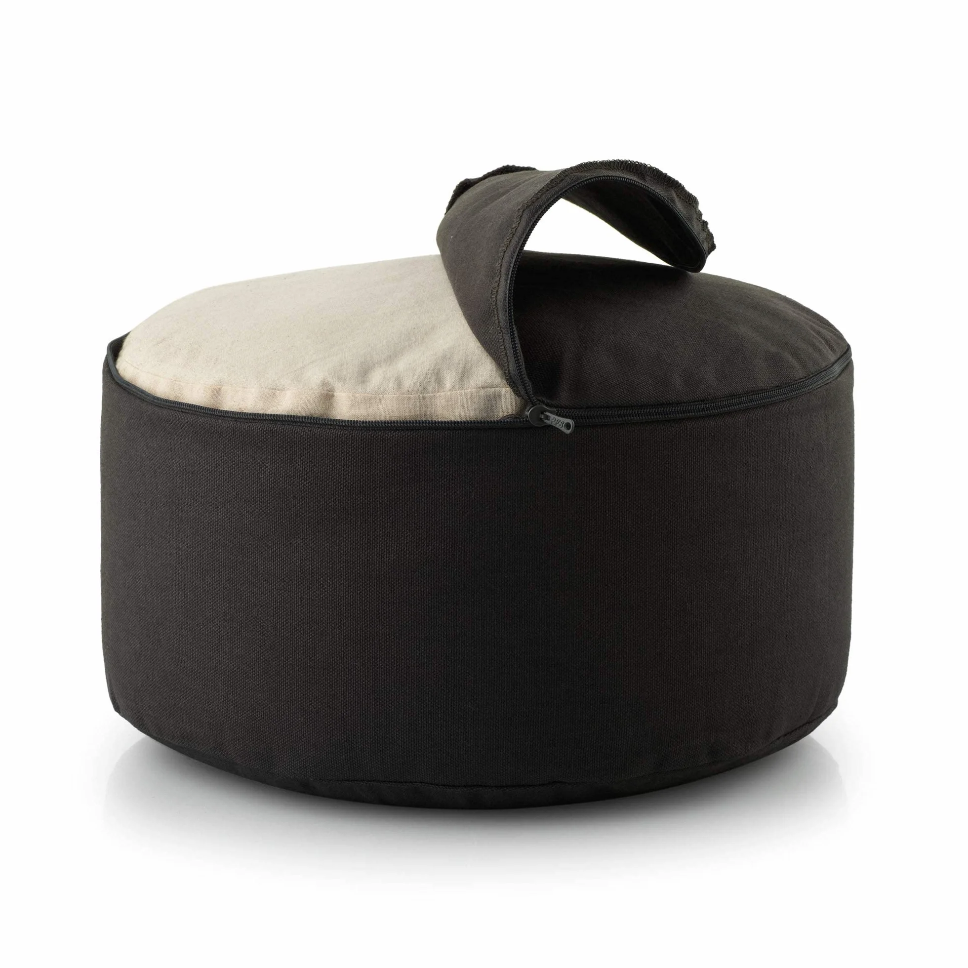 Coussin de Méditation Zafu Coton Bio Coques de Sarrasin Housse Amovible Lavable