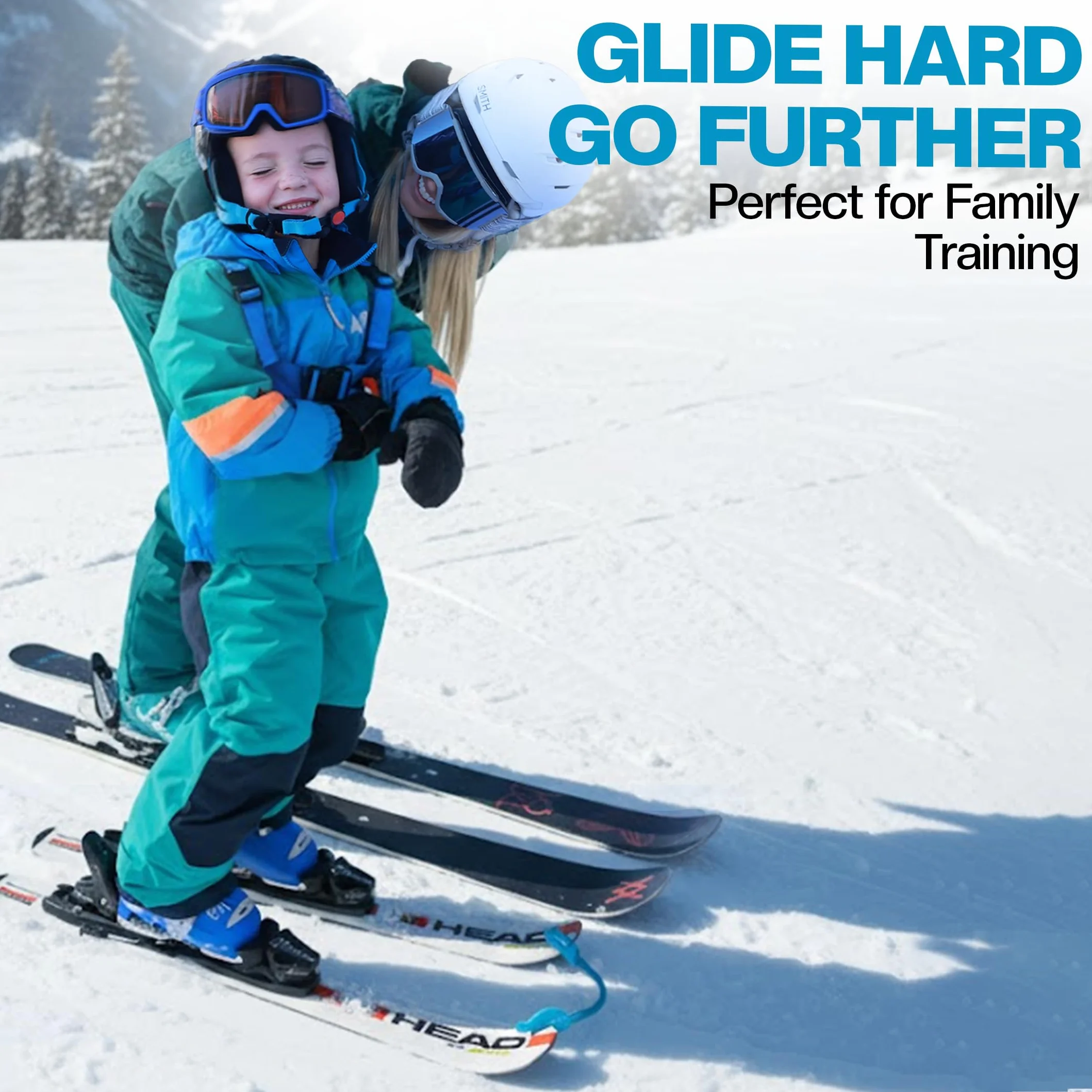 Launch Pad Wedgease Connecteur de Pointe de Ski – Apprendre à Skier – Contrôle de la Vitesse, Cale, Tourner – Portable et Durable – Débutants