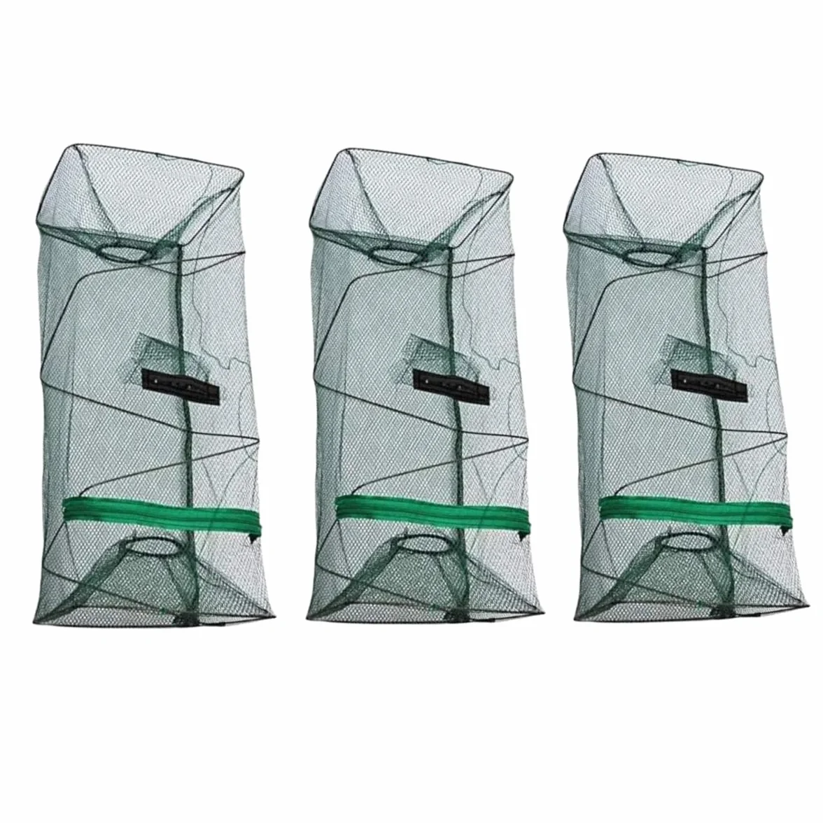 3PCS Piège à Poisson Pliable pour appâts de pêche Poisson Pliant Appât Piège À Poisson Écrevisse Poisson Homard Crabe Écrevisse Crevette Poisson Capture Filet