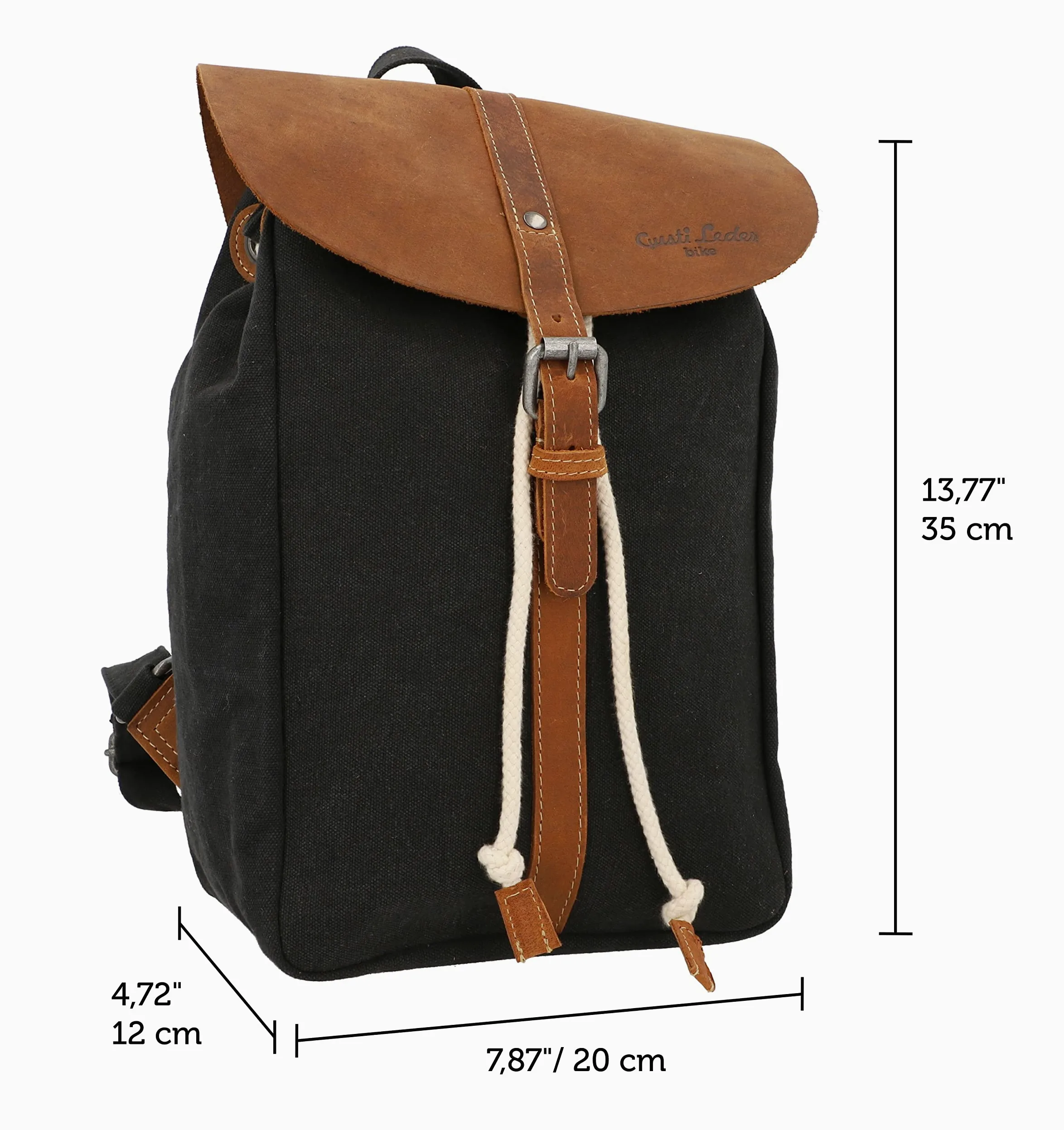 Gusti Sacoche Camille D. de vélo Sac à dos de ville Bleu Toile