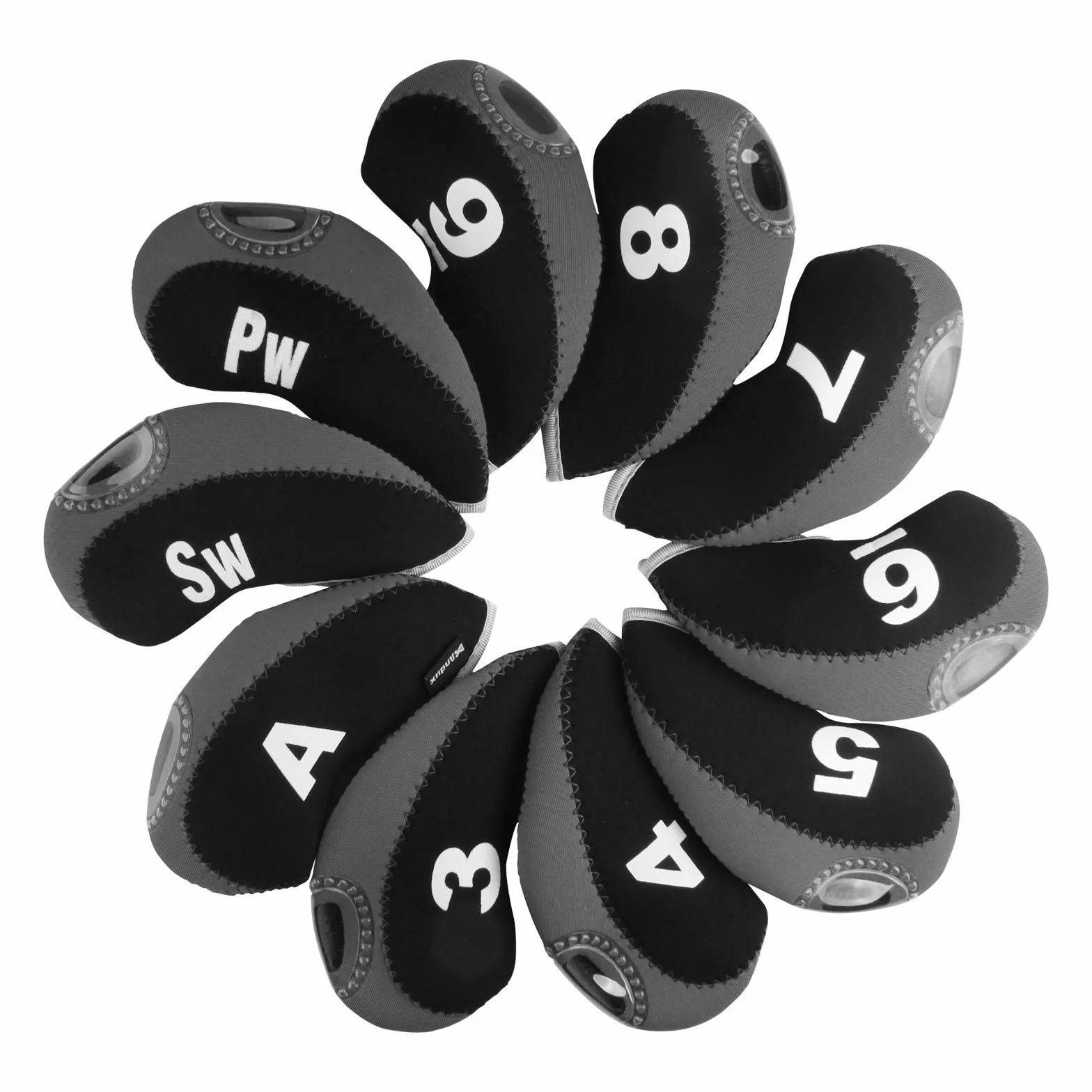 Andux Lot de 10 Housses de tête de Club de Golf Transparente