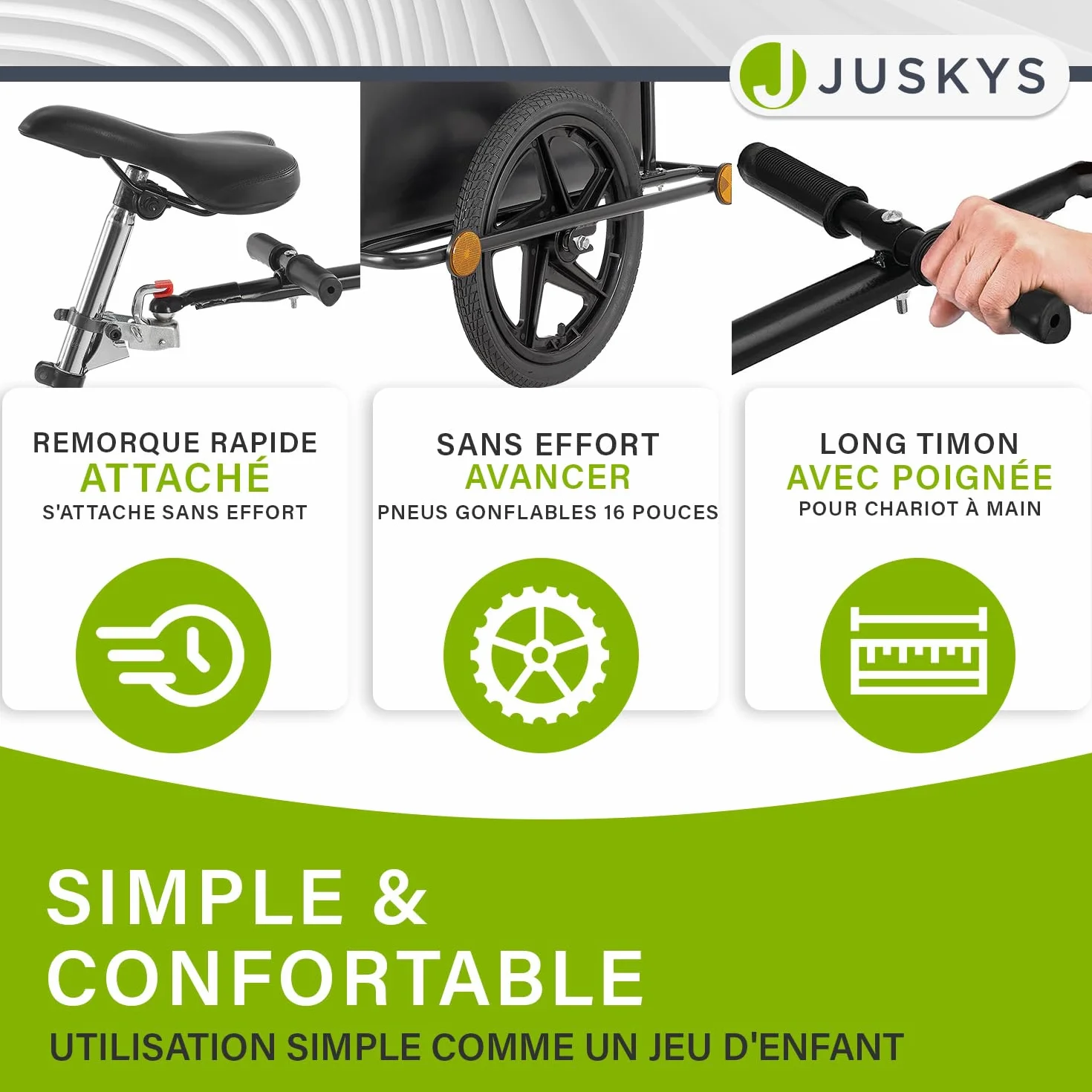 Remorque de bicyclette 90 litres