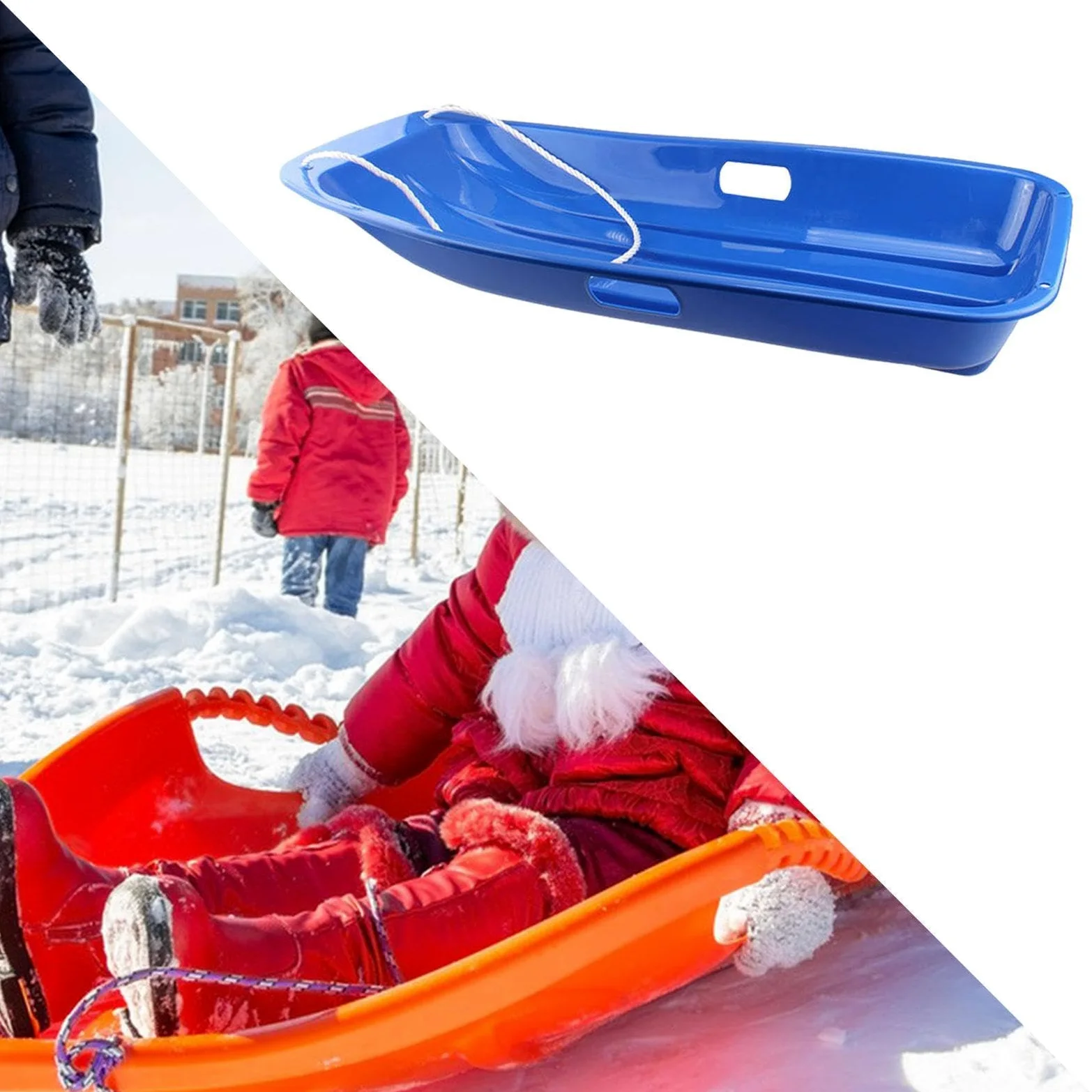 Oshhni Luge d'hiver pour Adultes, Toboggan, Multifonction, Jouet de Neige, traîneau à Sable pour pelouse, Vacances, arrière-Cour, activités de Plein air