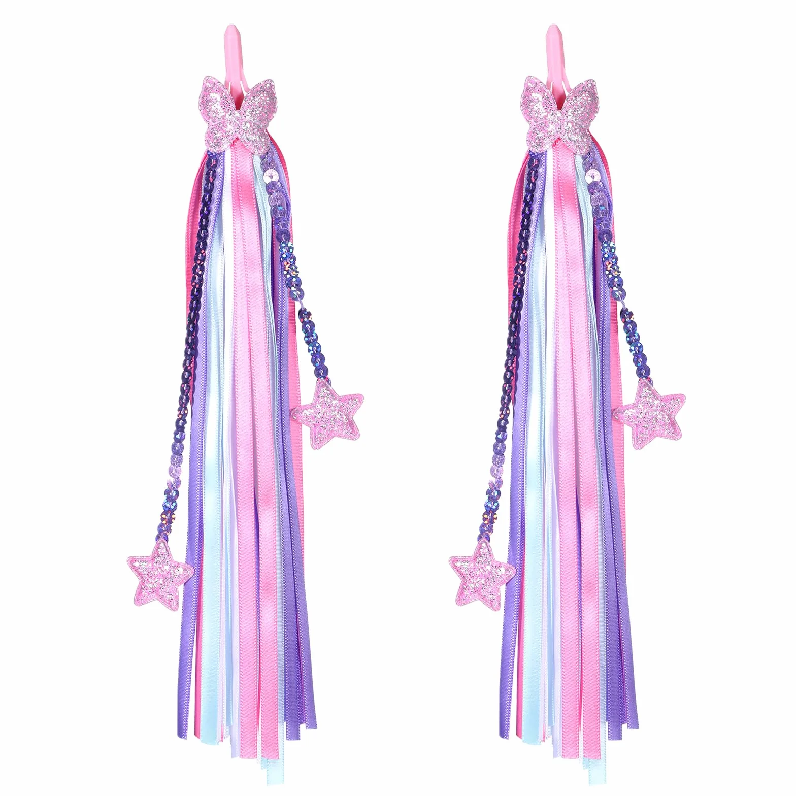 Rubans pour guidon de vélo pour enfants, pompons colorés pour filles, décorations guidon trottinette