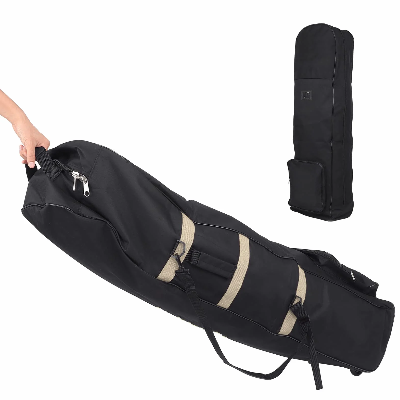 600D Heavy Duty Travel Bag with Wheels, Waterproof Foldable Universal Size for Airlines