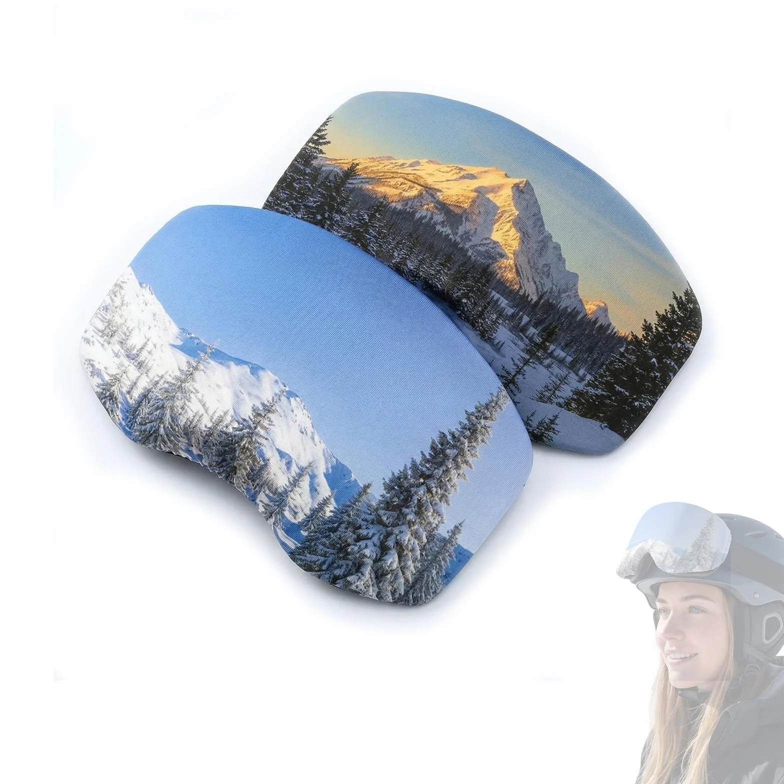 Housses de Protection pour Lunettes de Ski Lot de 2, résistantes à l'impact et à l'eau, avec Fermeture éclair