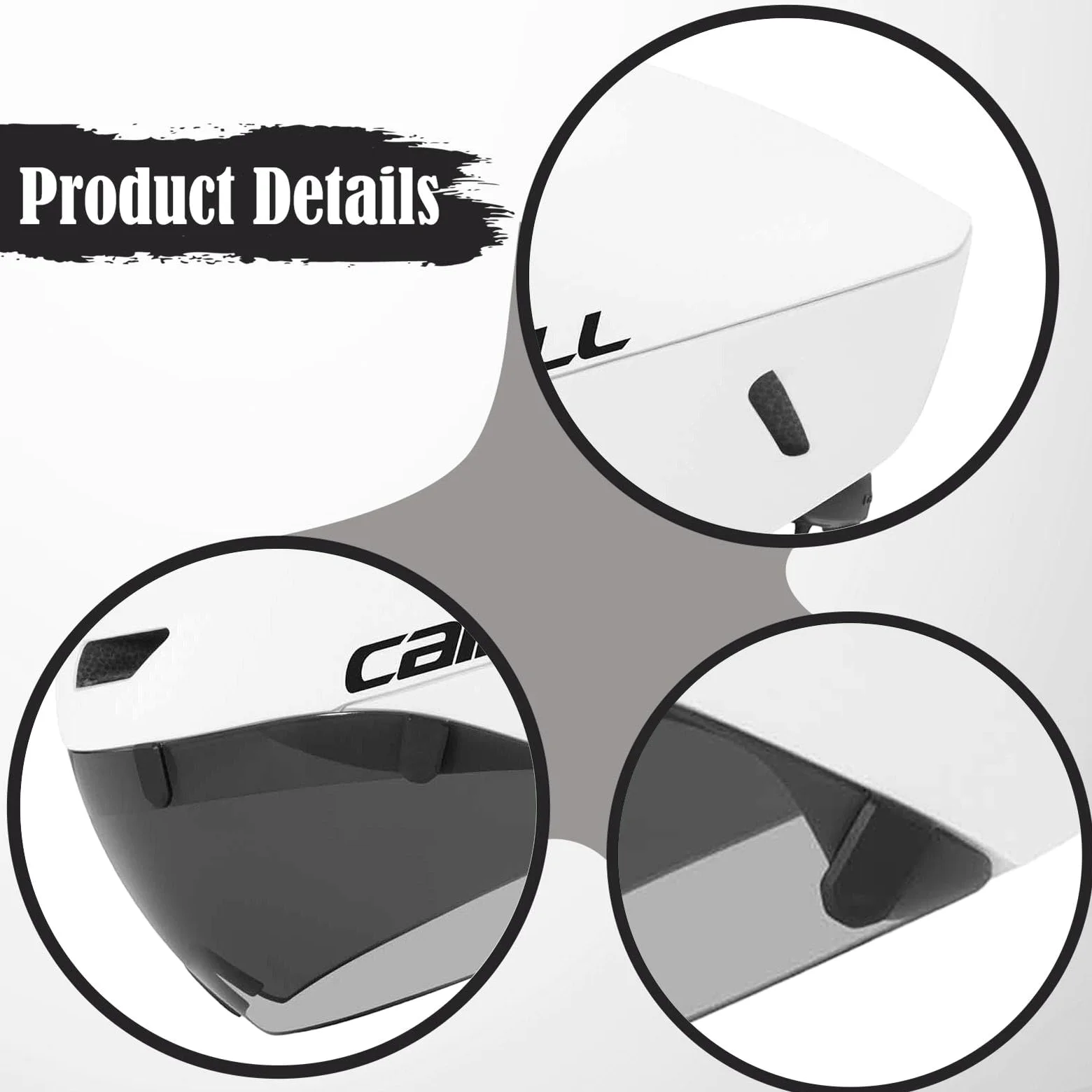 Casque de Vélo Confortable avec Réglable et Absorption des Chocs, équipé de Lunettes pour Le Vélo, Le Snowboard et Le Triathlon.