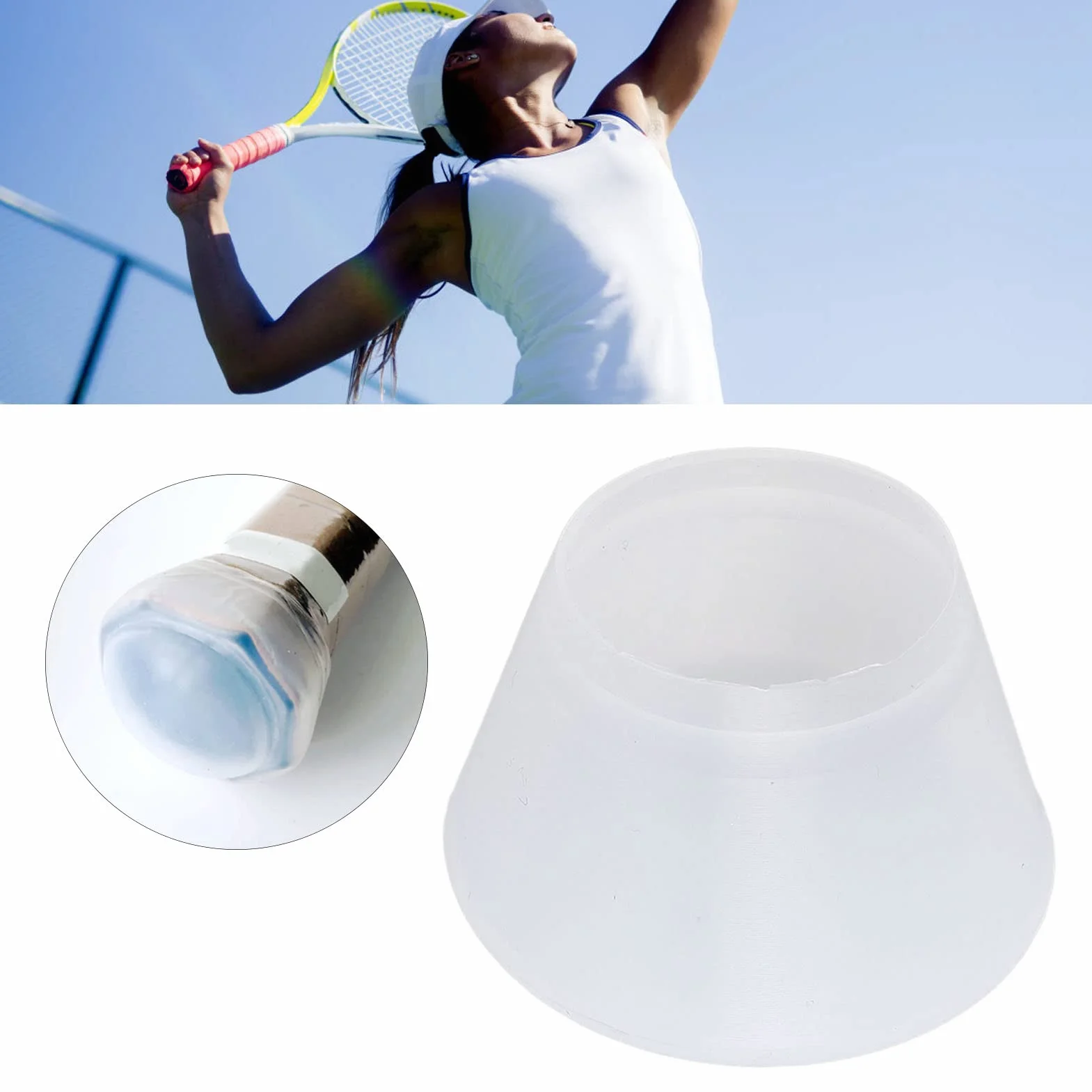 Amortisseurs de Raquette en Silicone pour Tennis étui Antichoc Couverture Arrière