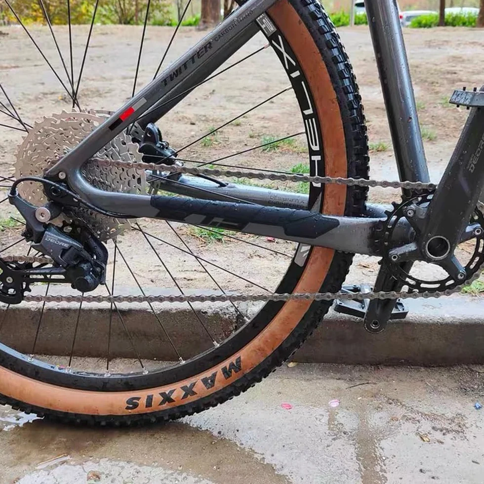 CYSKY 2 Pièces Protection de Chaîne de Vélo, Support de Colle 3M