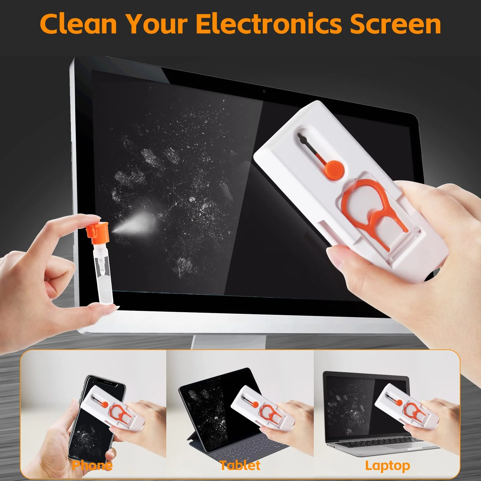 Alyvisun Kit Nettoyage Clavier 11 en 1 Multifonctionnel Brosse à Outils pour PC Tablette Téléphones Ordinateur