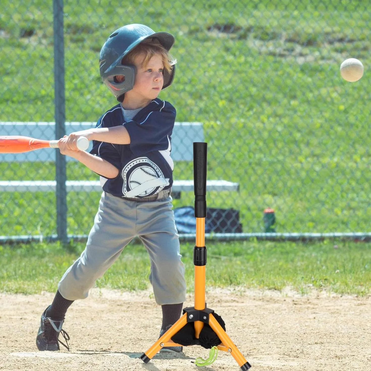 BOOSTEADY Baseball Batting Tee Portable Hauteur Réglable Trépied Softball Pliable avec Sac de Transport