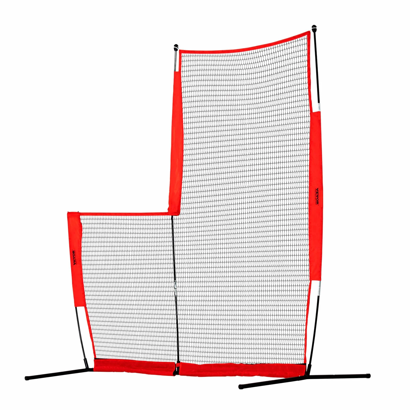 VEVOR Écran Protecteur de Baseball en Forme de L, Filet de Protection Softball 240x214 cm, Portable avec Sac de Transport