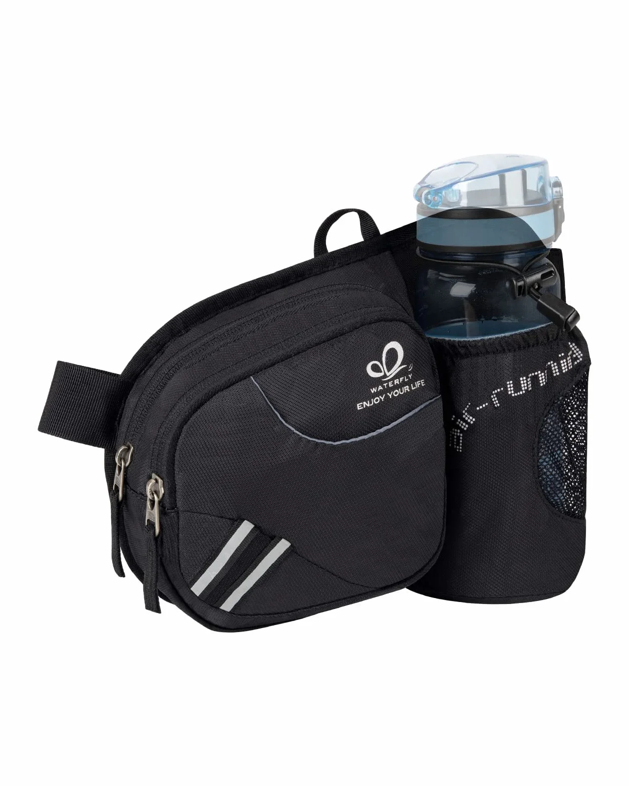 Waterfly Sac Banane Homme Femme Sacoche Banane Sport Ceinture Course Porte Bouteille